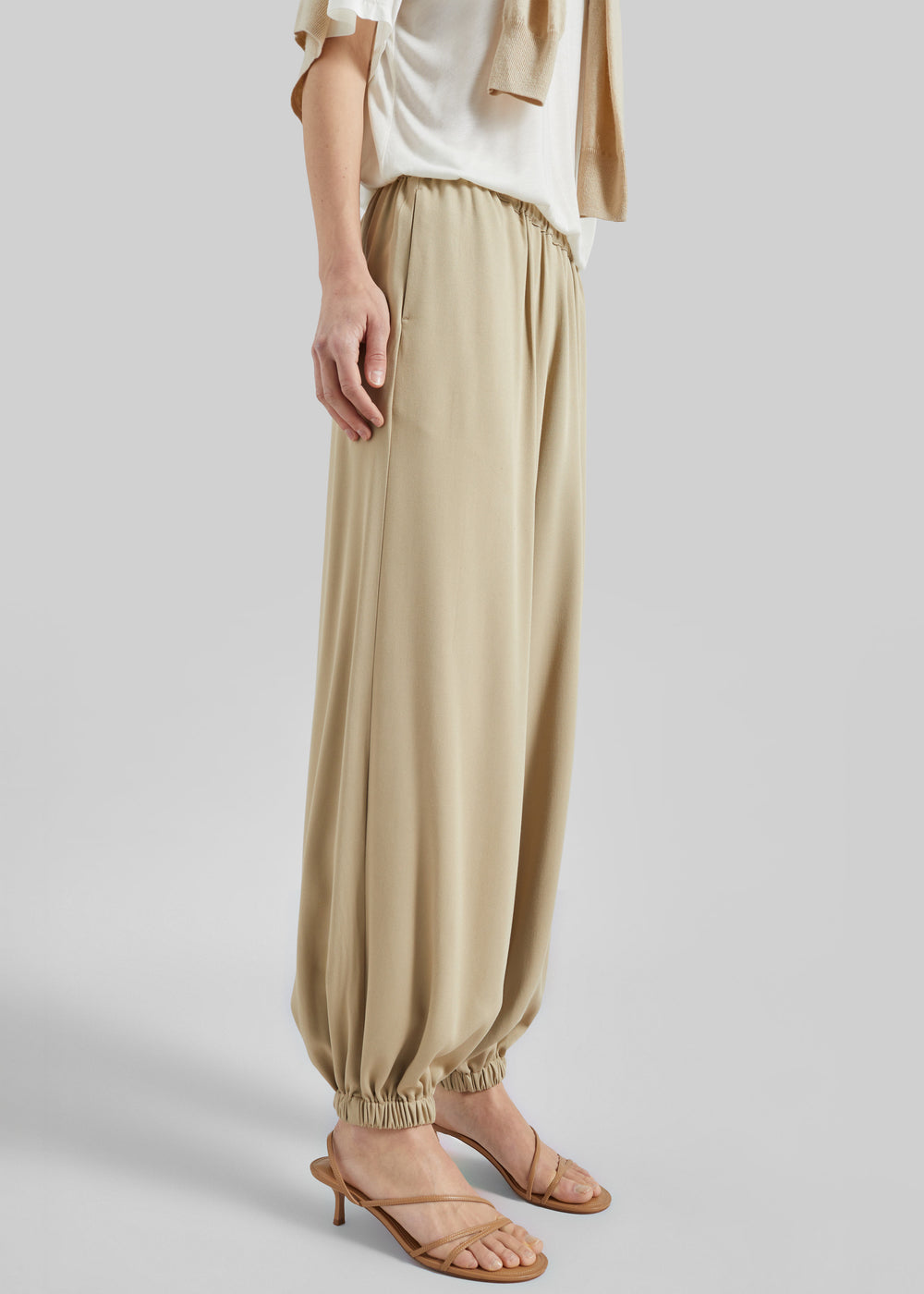 Isola Fluid Balloon Pants - Beige - 1