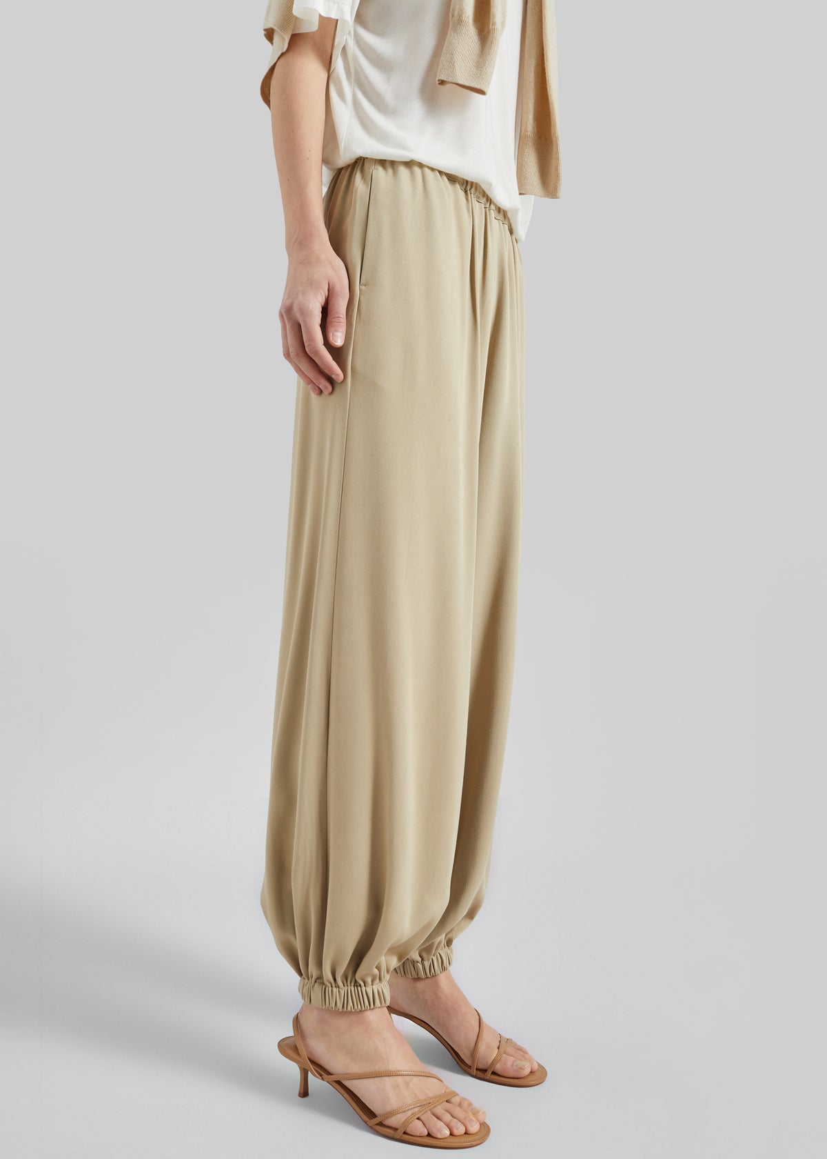 Isola Fluid Balloon Pants - Beige - 4