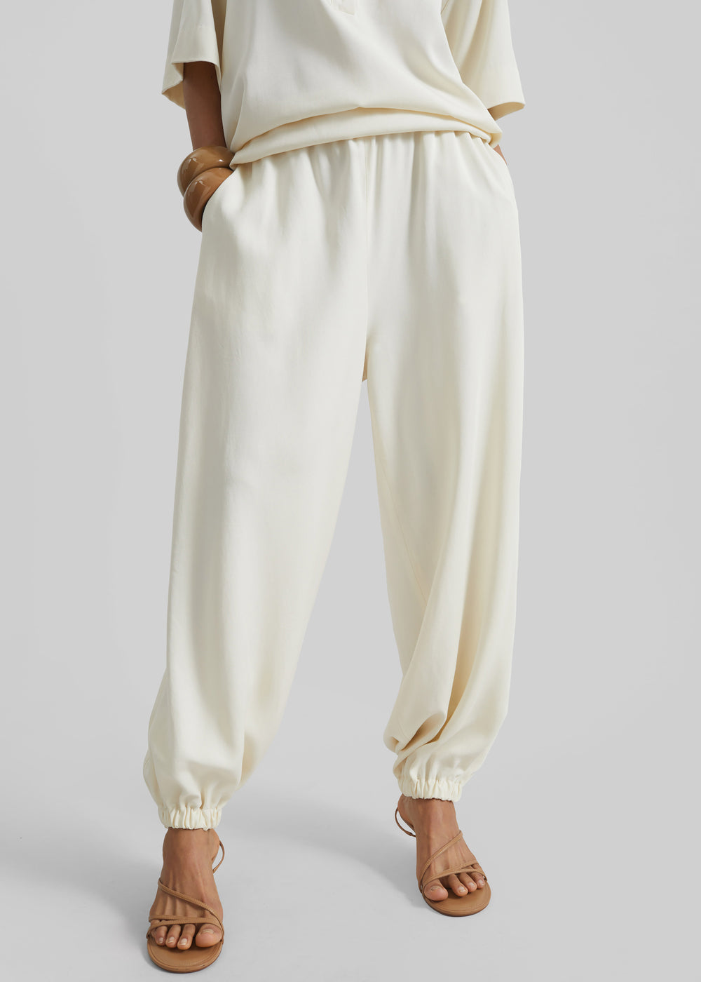 Isola Fluid Balloon Pants - Ivory