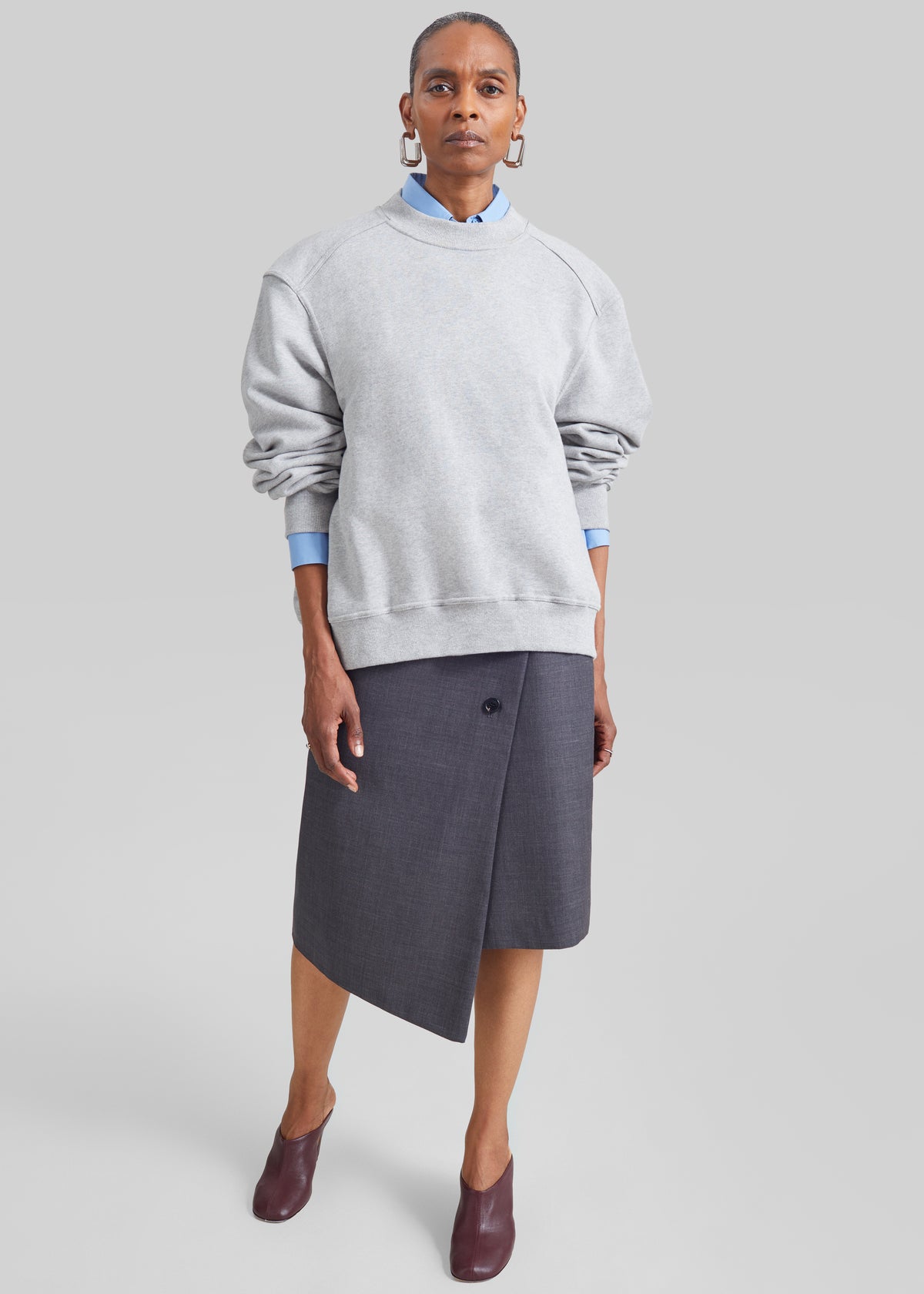 Shop the look image for Isore Padded Sweatshirt - Light Grey