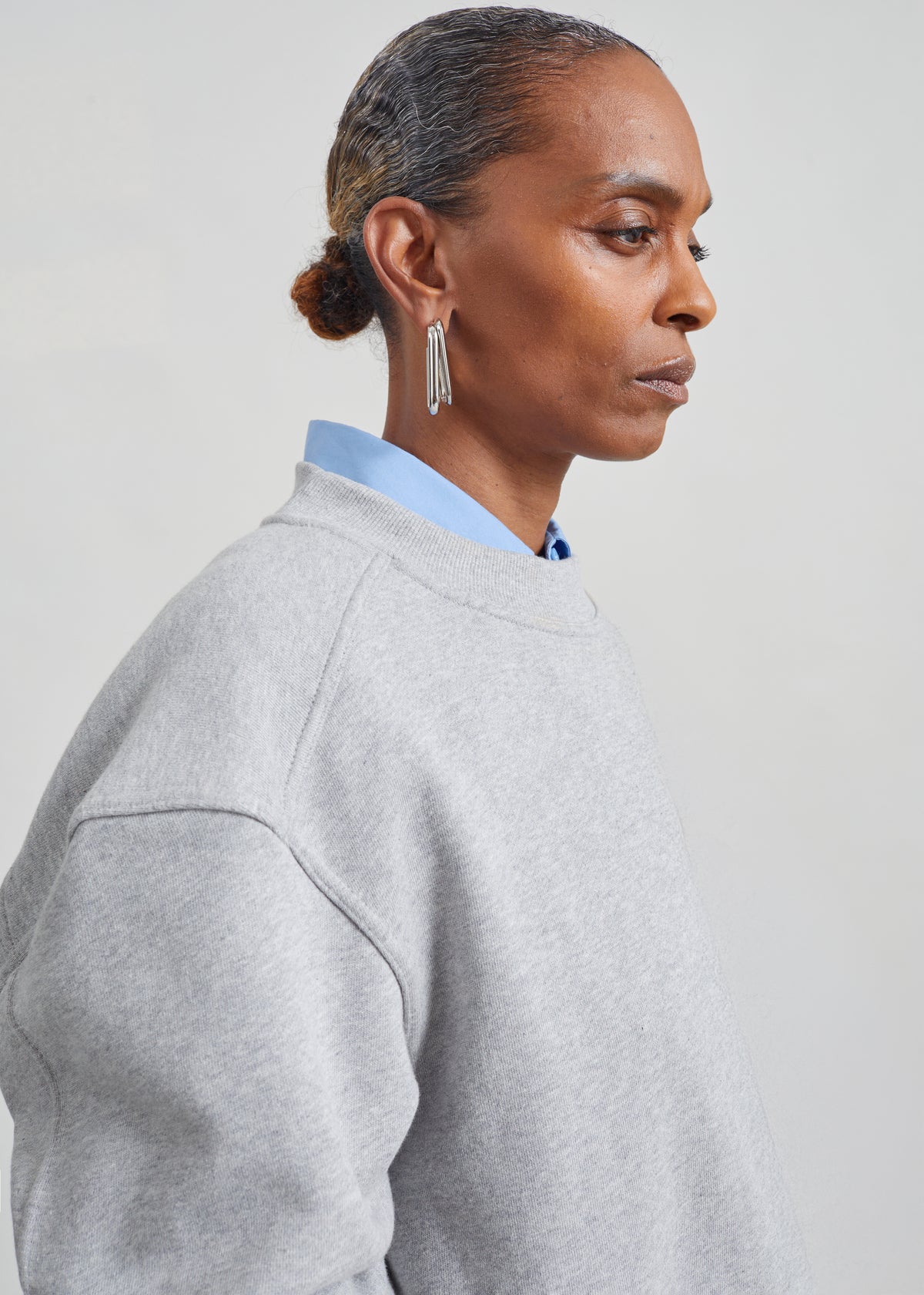 Isore Padded Sweatshirt - Light Grey