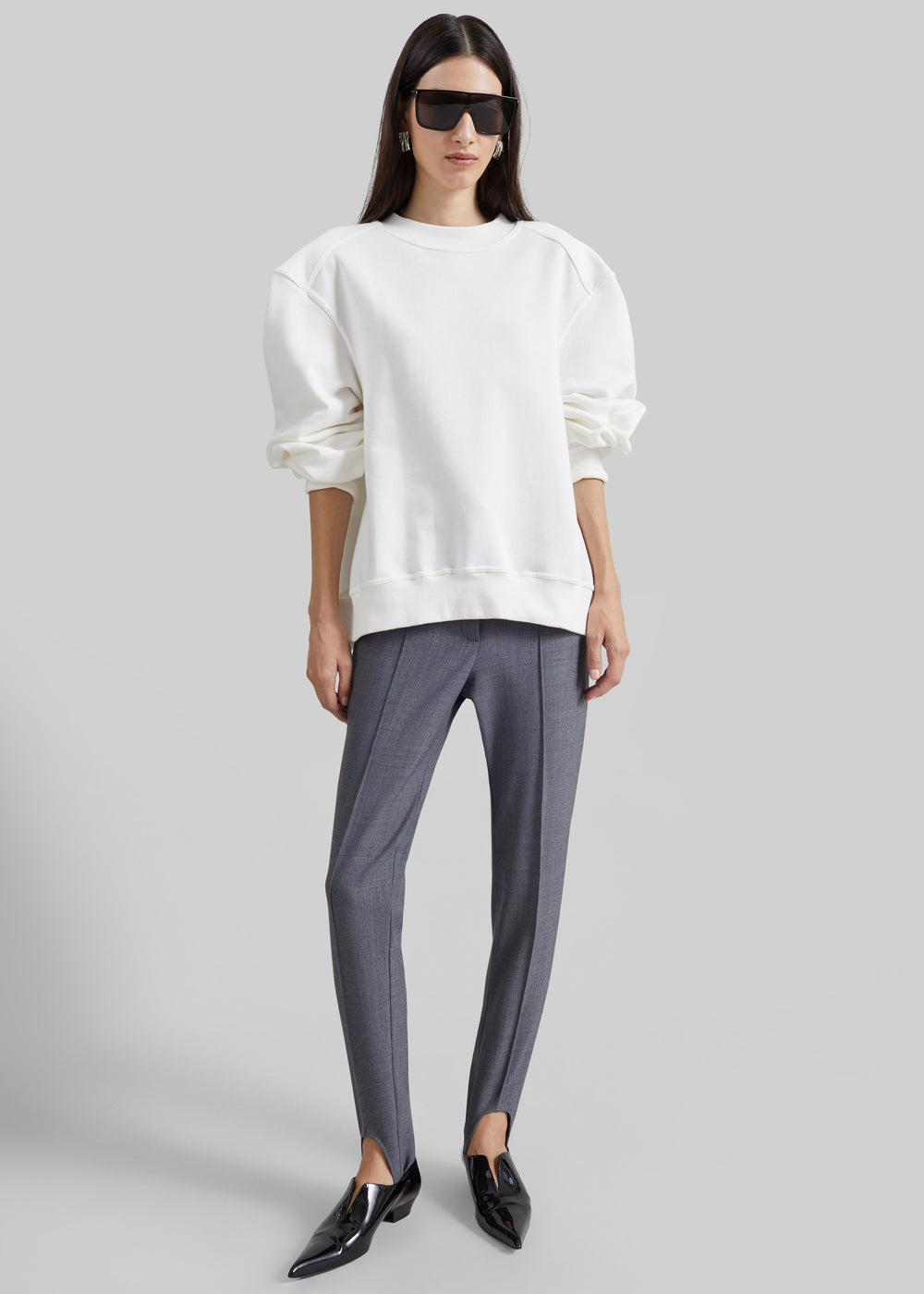 Isore Padded Sweatshirt - White - 1