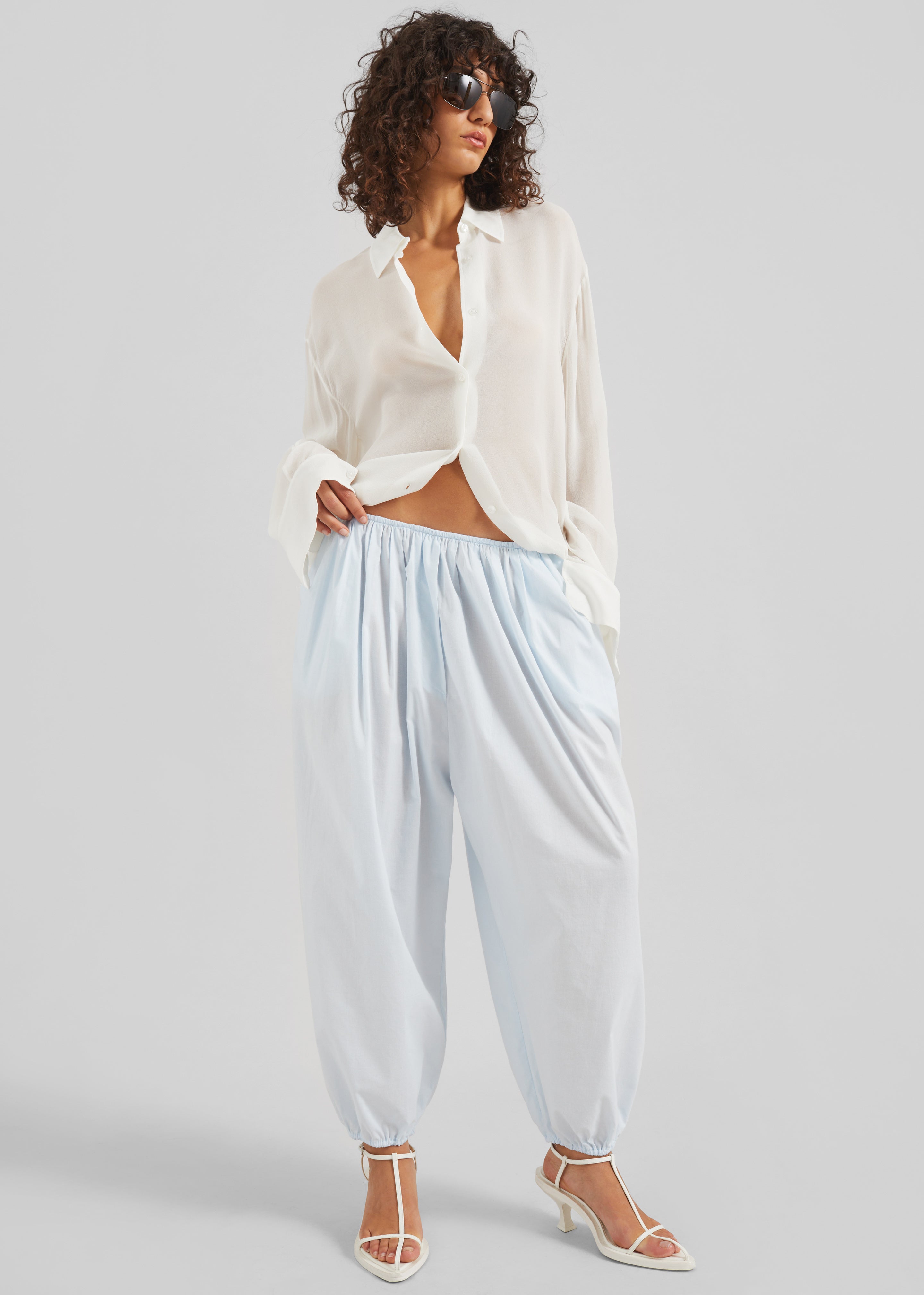 Isorella Balloon Pants - Light Blue - 4