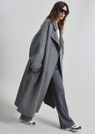 Issen Wool Trench Coat - Grey