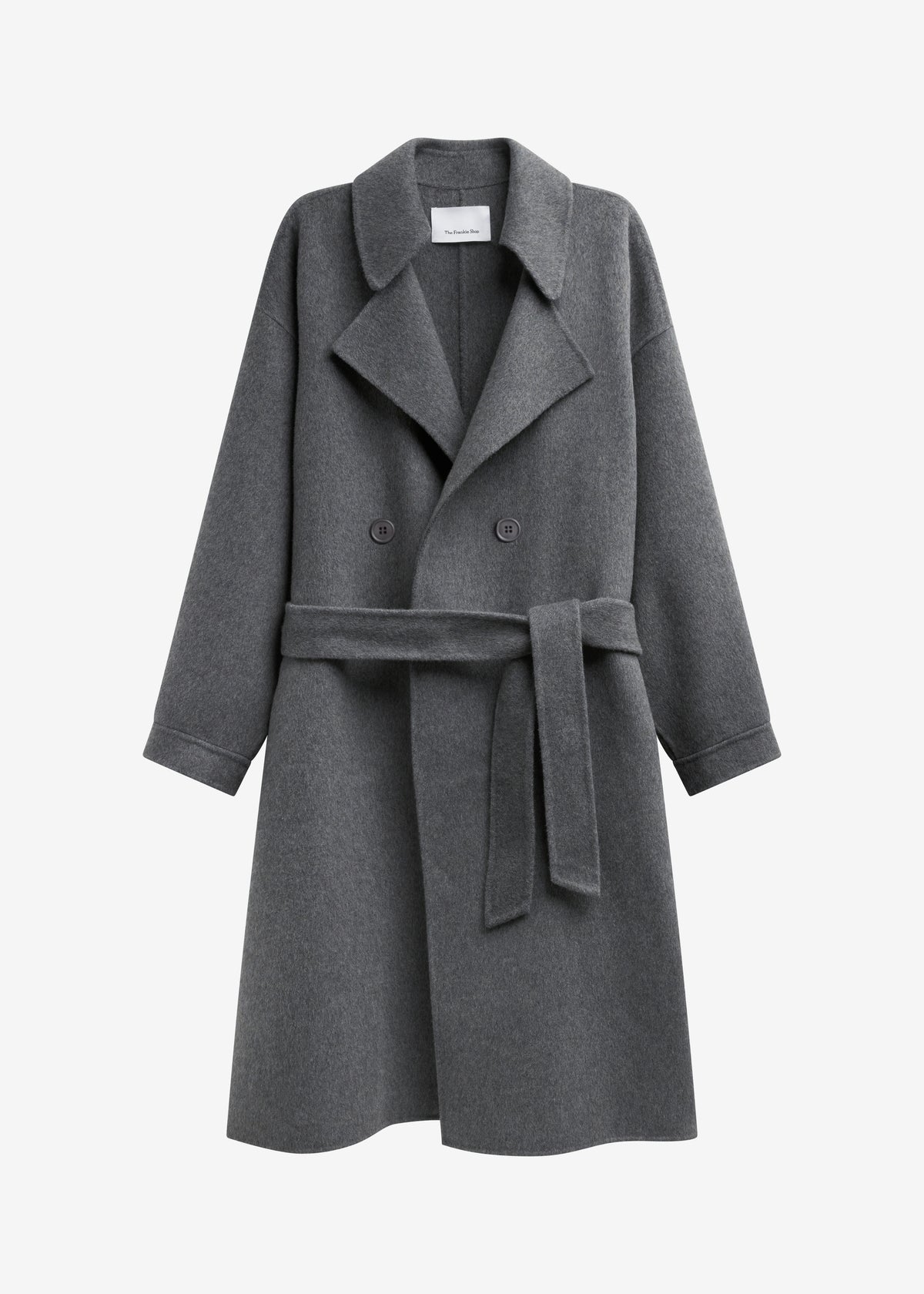 Issen Wool Trench Coat - Grey