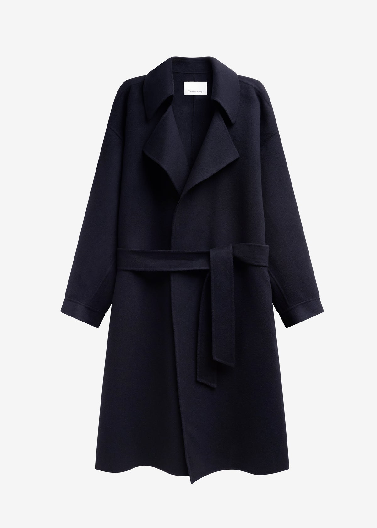 Issen Wool Trench Coat - Dark Navy - 7