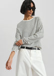 Iven Knit Pullover - White/Black Stripe