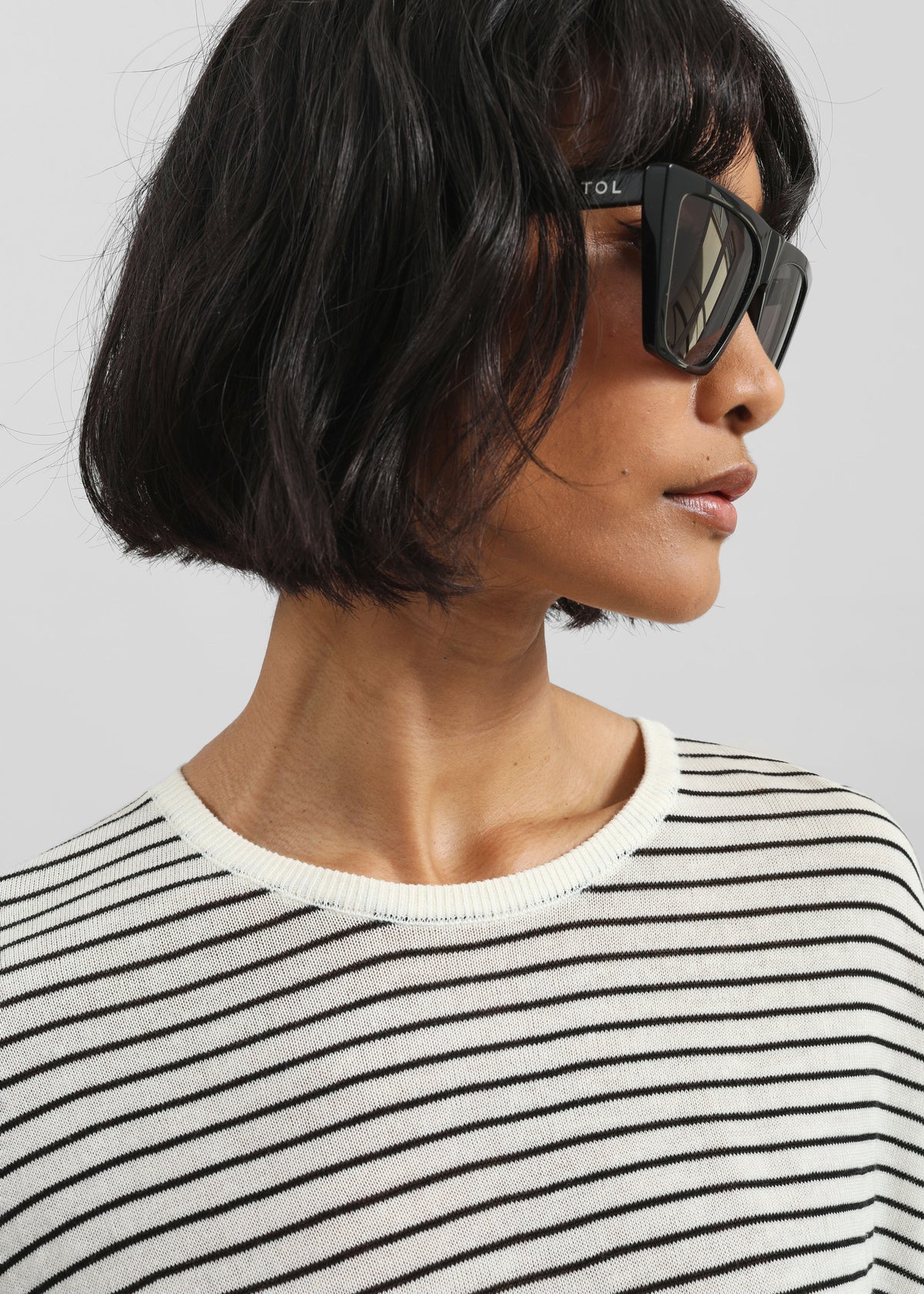 Iven Knit Pullover - White/Black Stripe - 3
