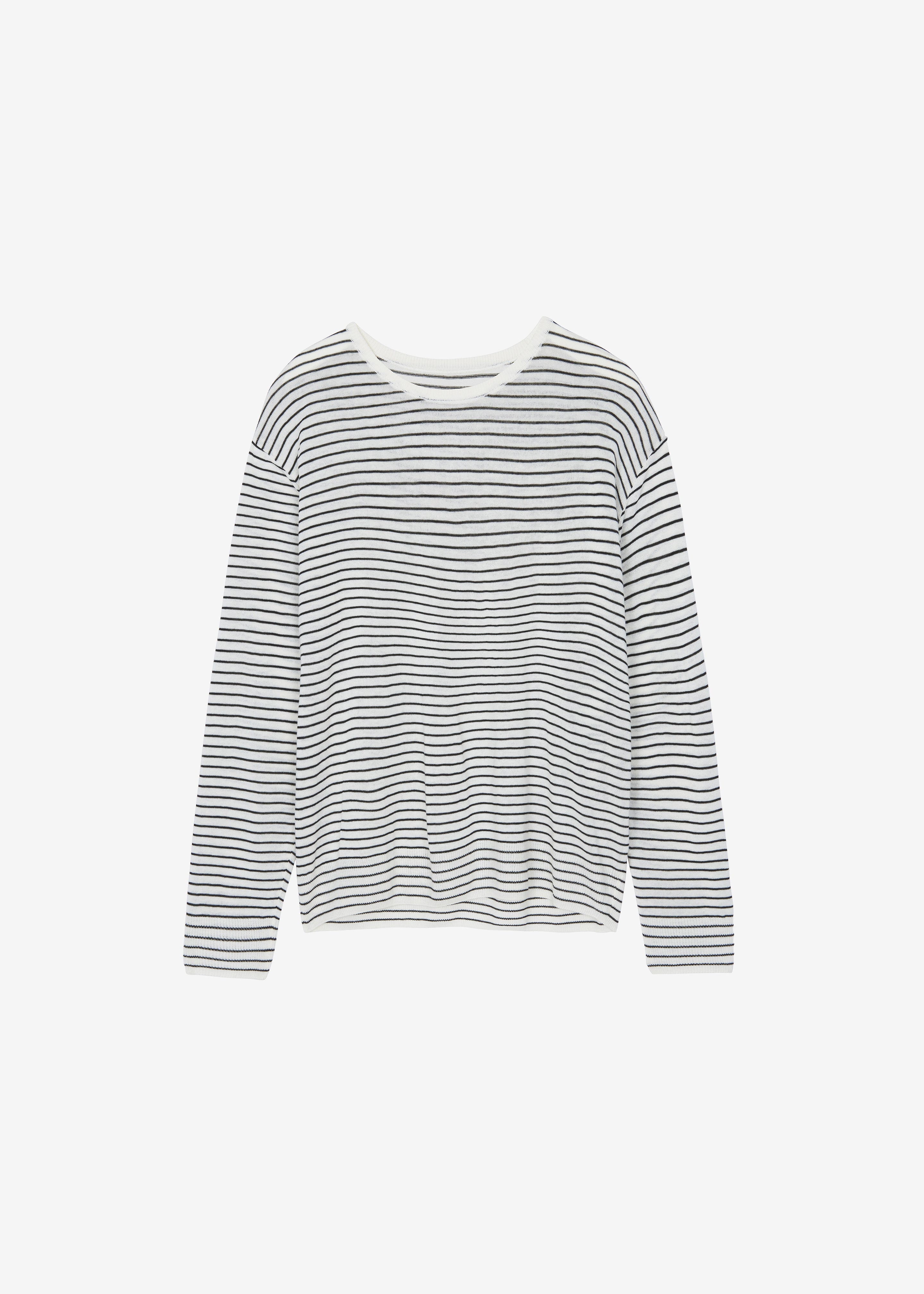 Iven Knit Pullover - White/Black Stripe - 9
