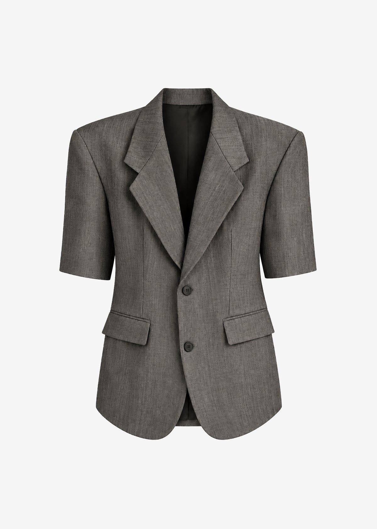 Ivora Short Sleeve Blazer - Dark Grey