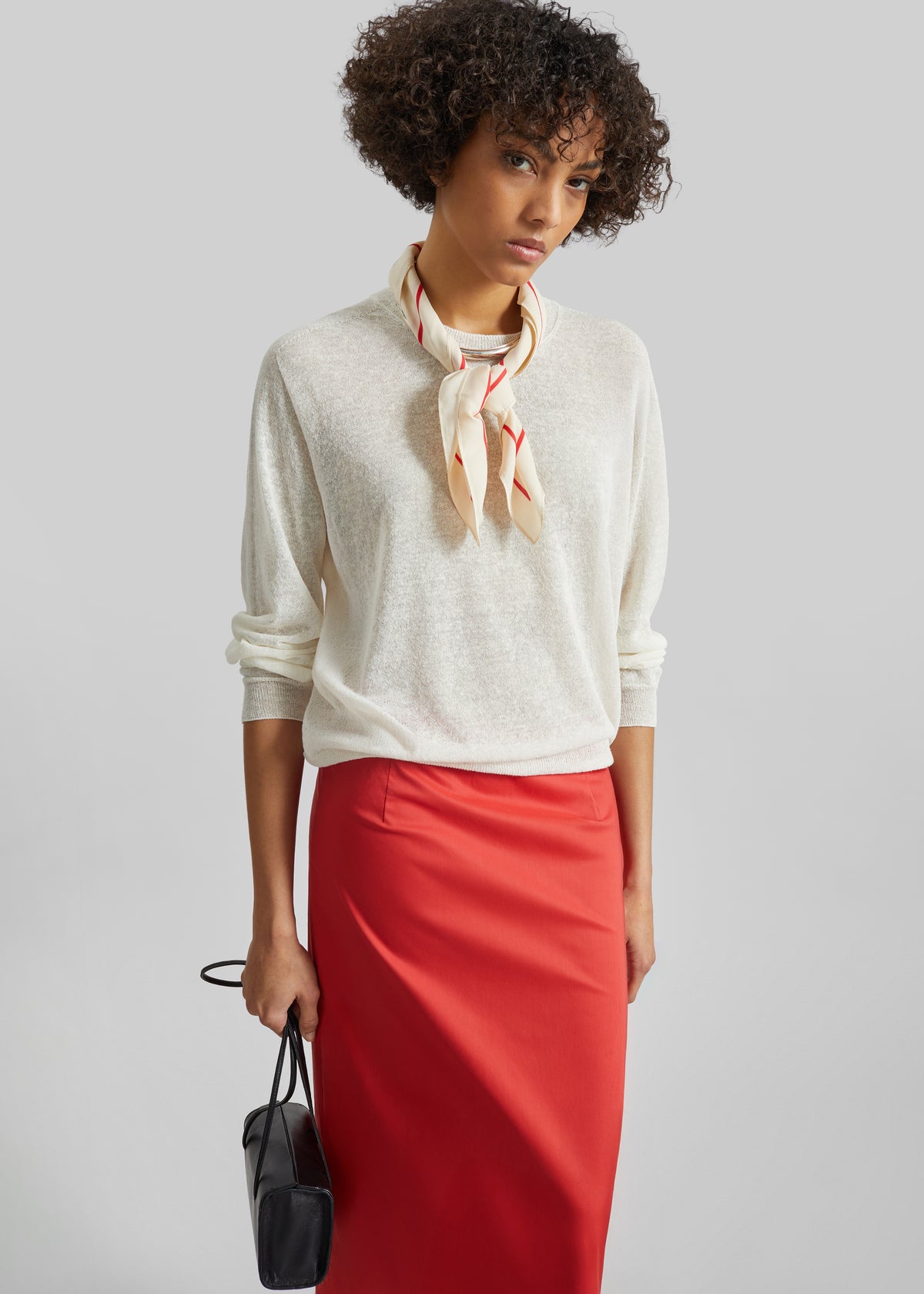 Ivrea Sheer Knit Top - Ivory - 2