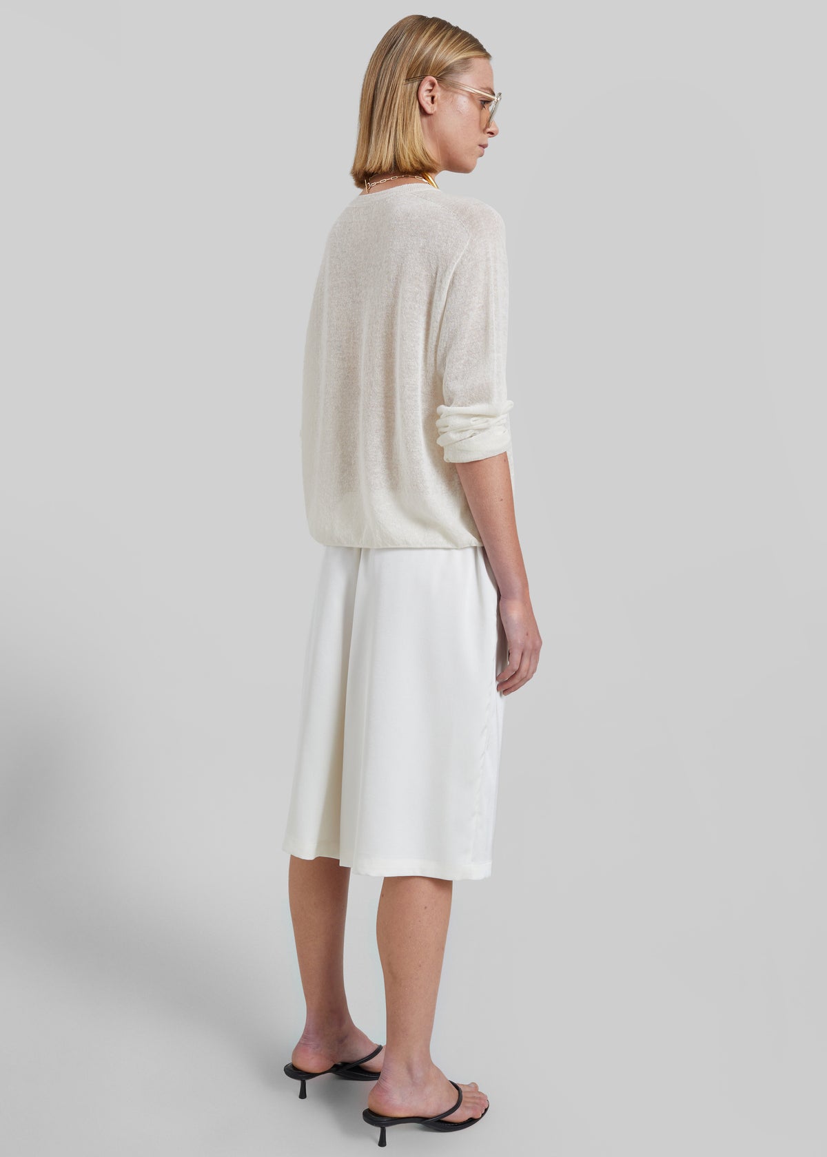 Ivrea Sheer Knit Top - Ivory - 11