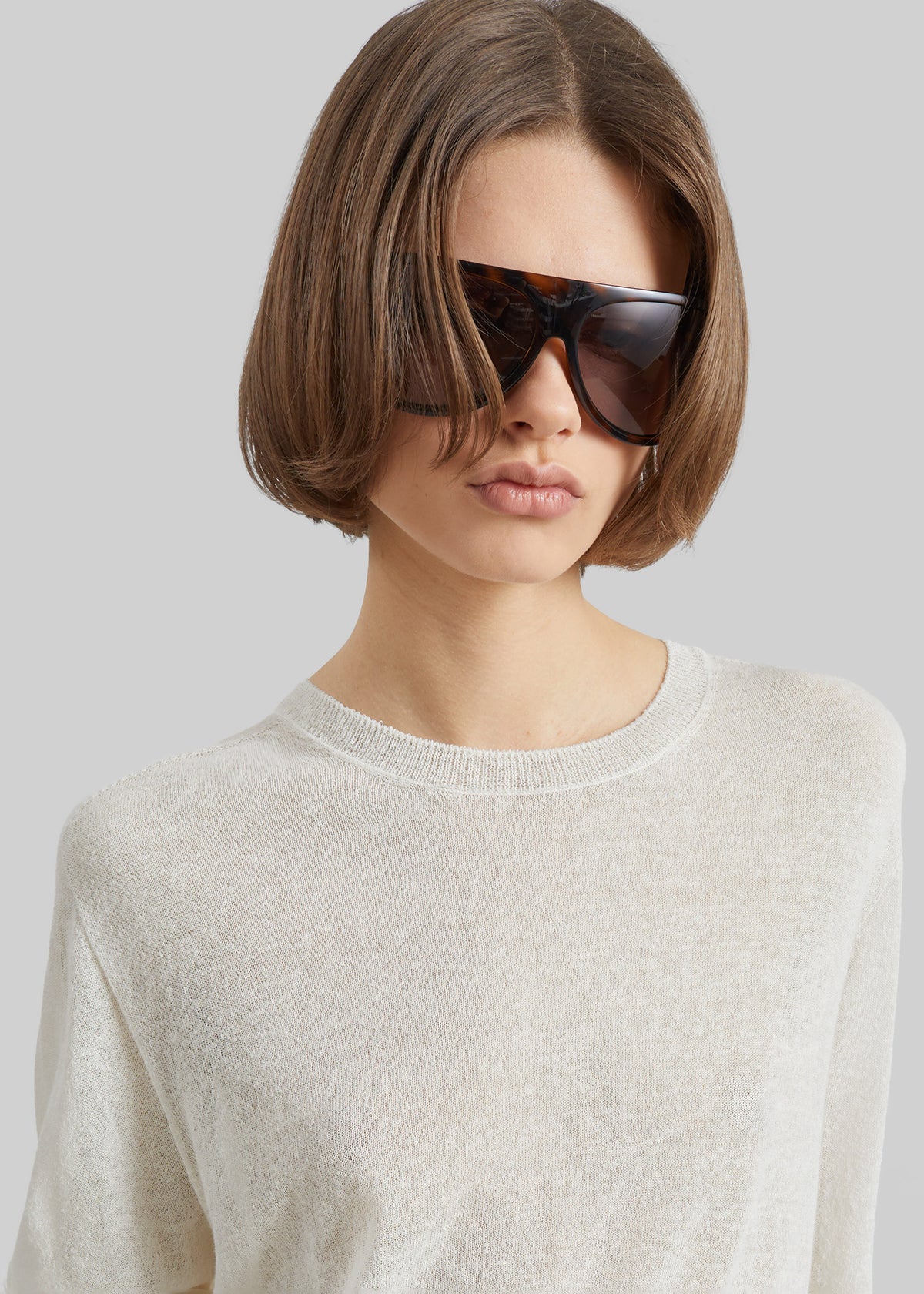 Ivrea Sheer Knit Top - Ivory - 3