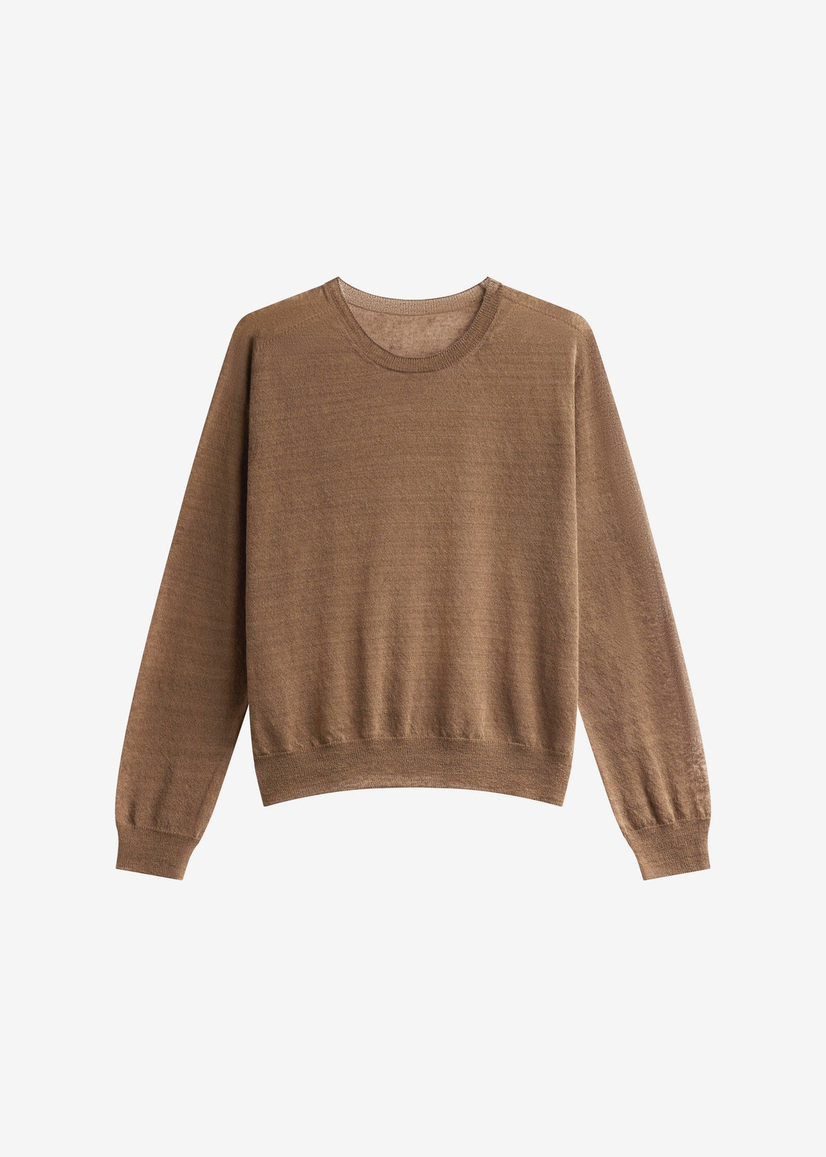 Ivrea Sheer Knit Top - Olive Brown - 8