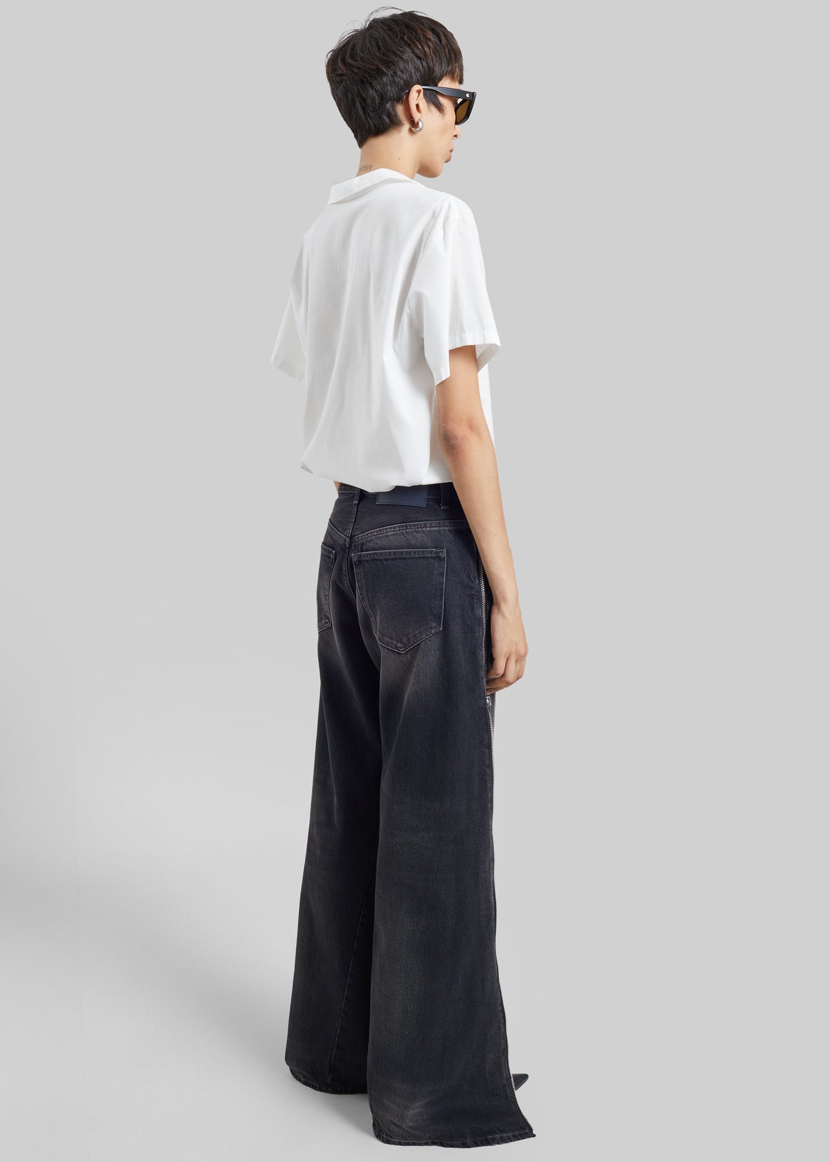 Izella Deep V Neck Shirt - White - 5