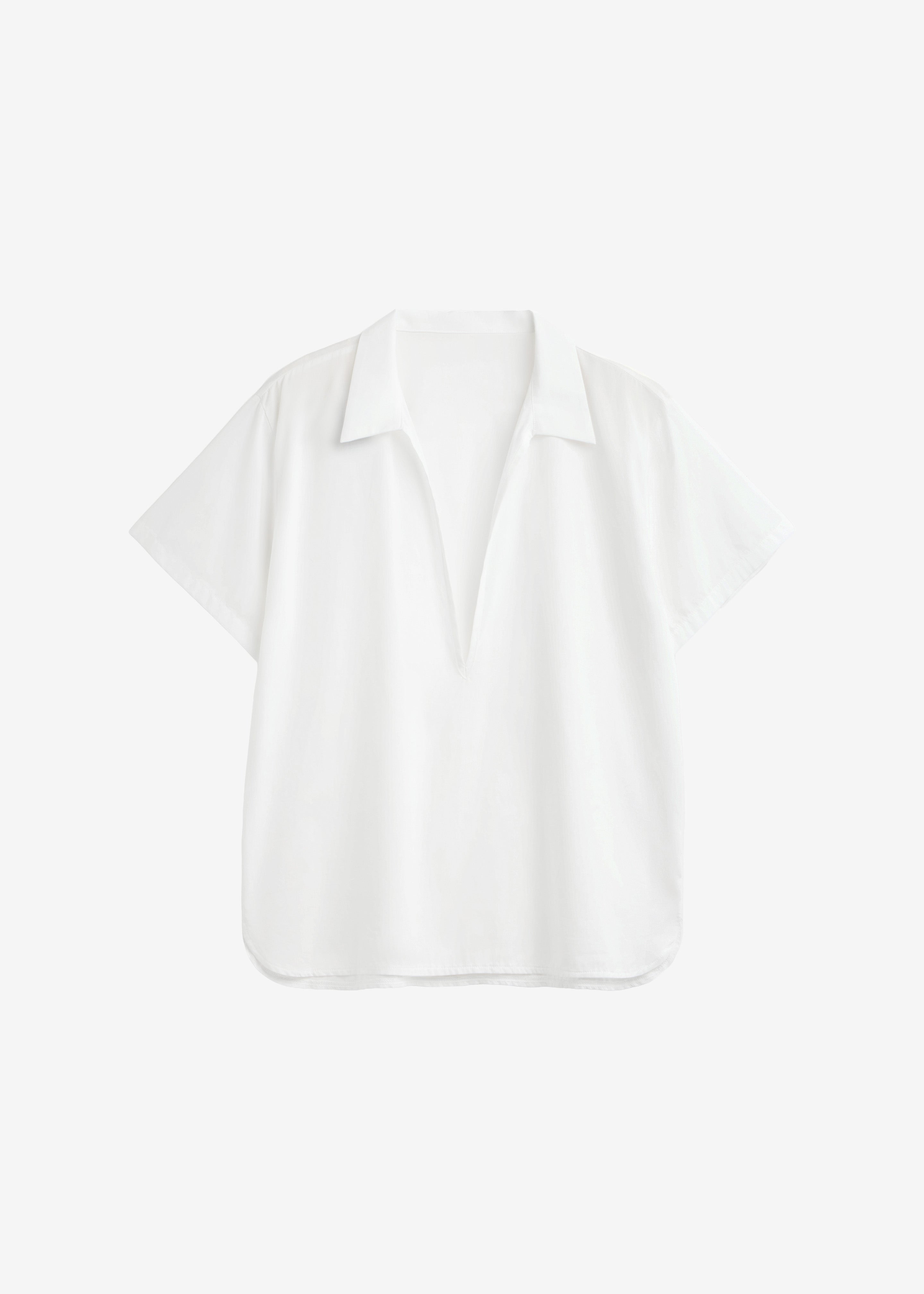 Izella Deep V Neck Shirt - White – The Frankie Shop