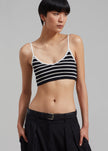 Jade Knit Bralette - White Stripe