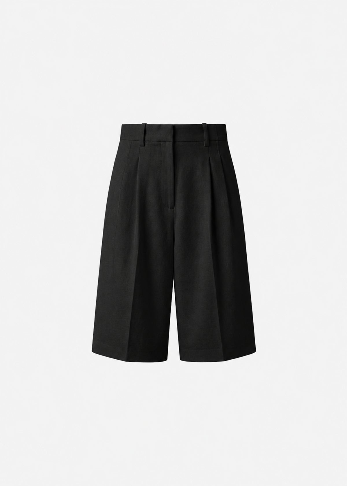 Jag Pleated Bermuda Shorts - Black