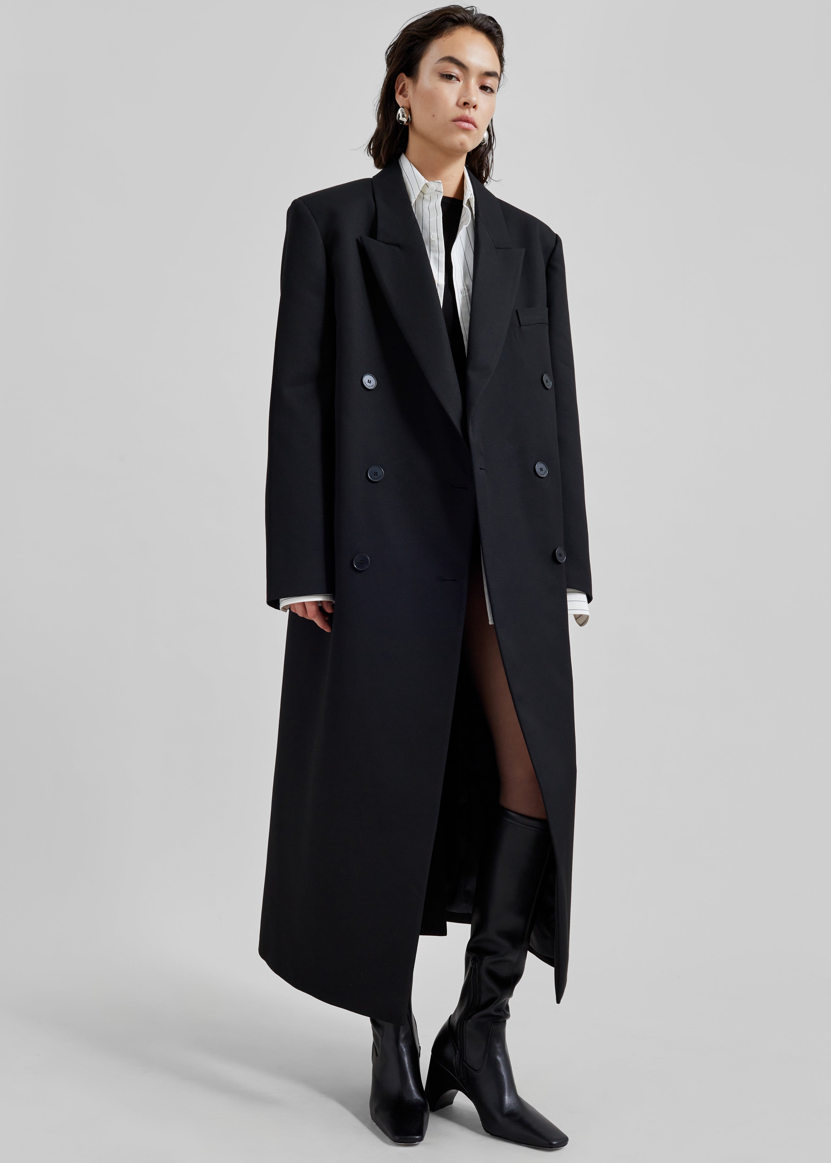 Jane Long Coat - Black - 1