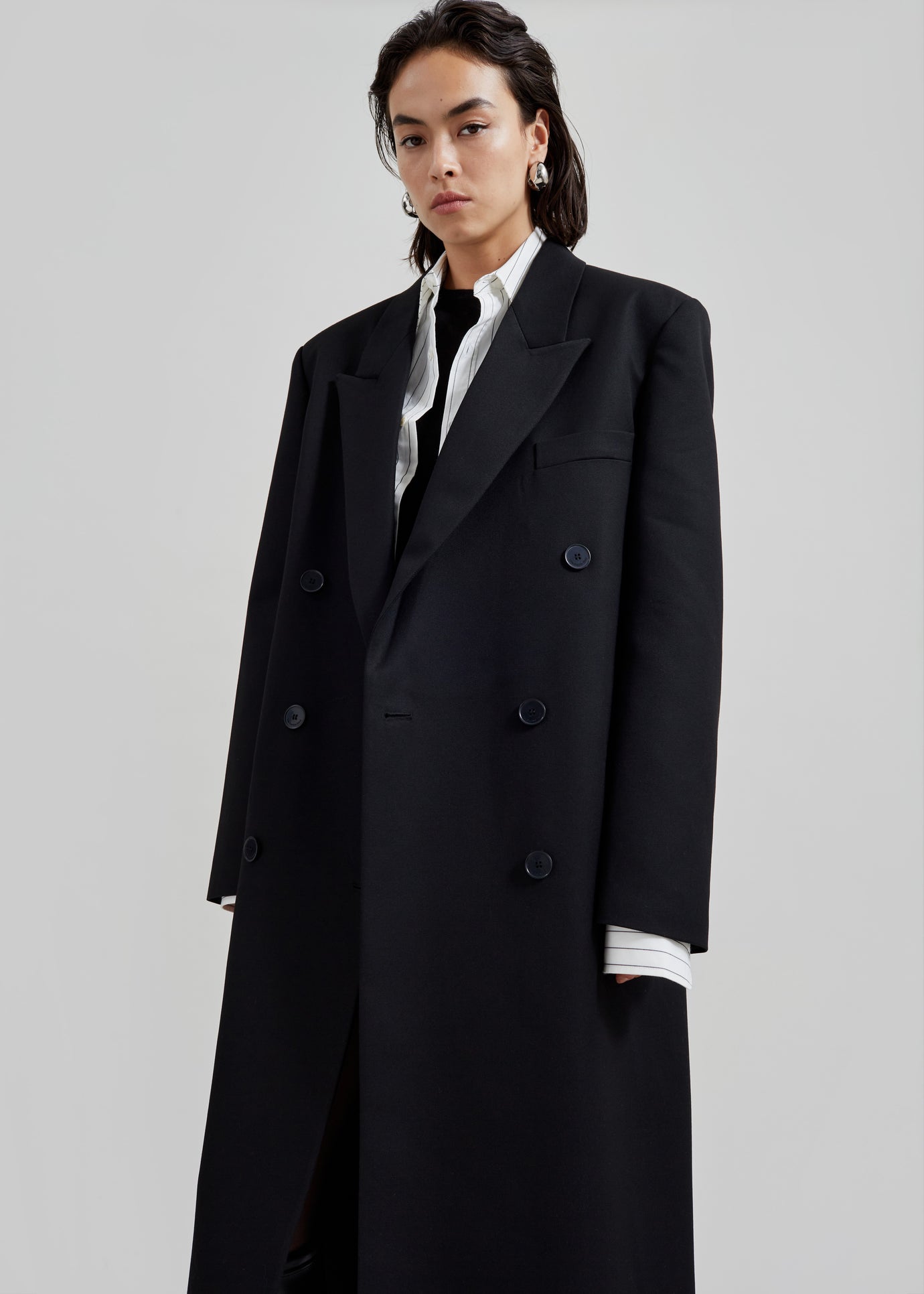 Jane Long Coat - Black - 1