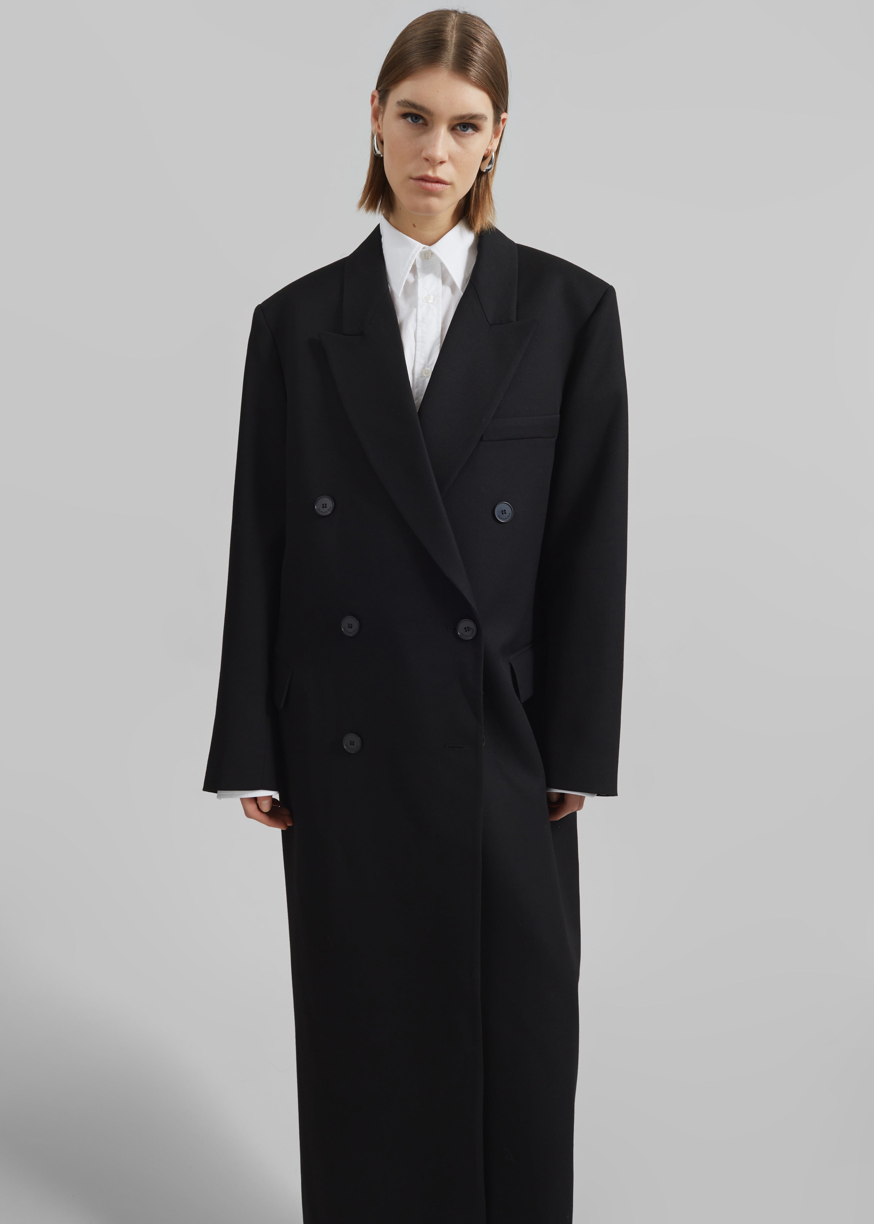 Jane Long Coat - Black - 11