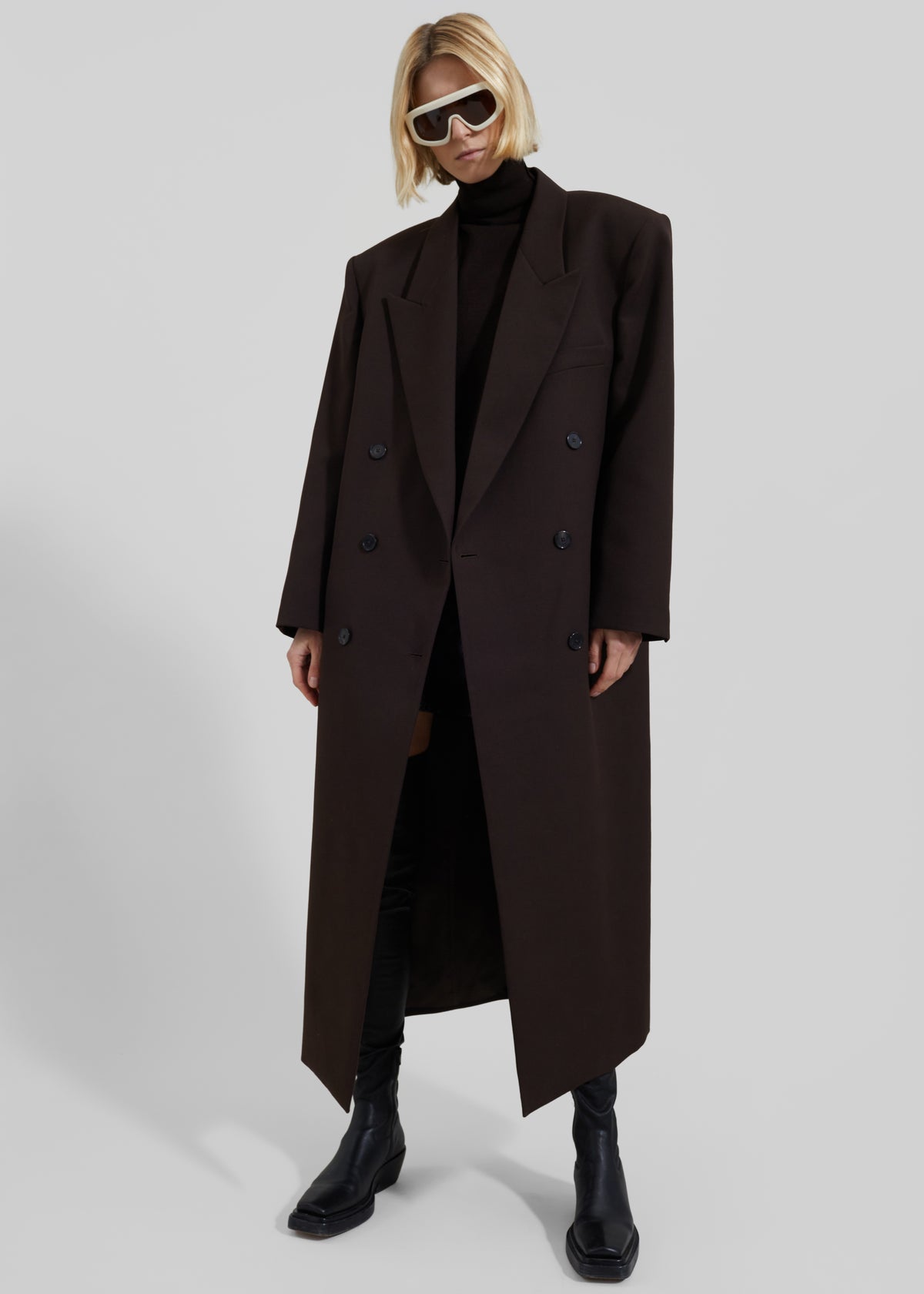 Jane Long Coat - Brown - 6