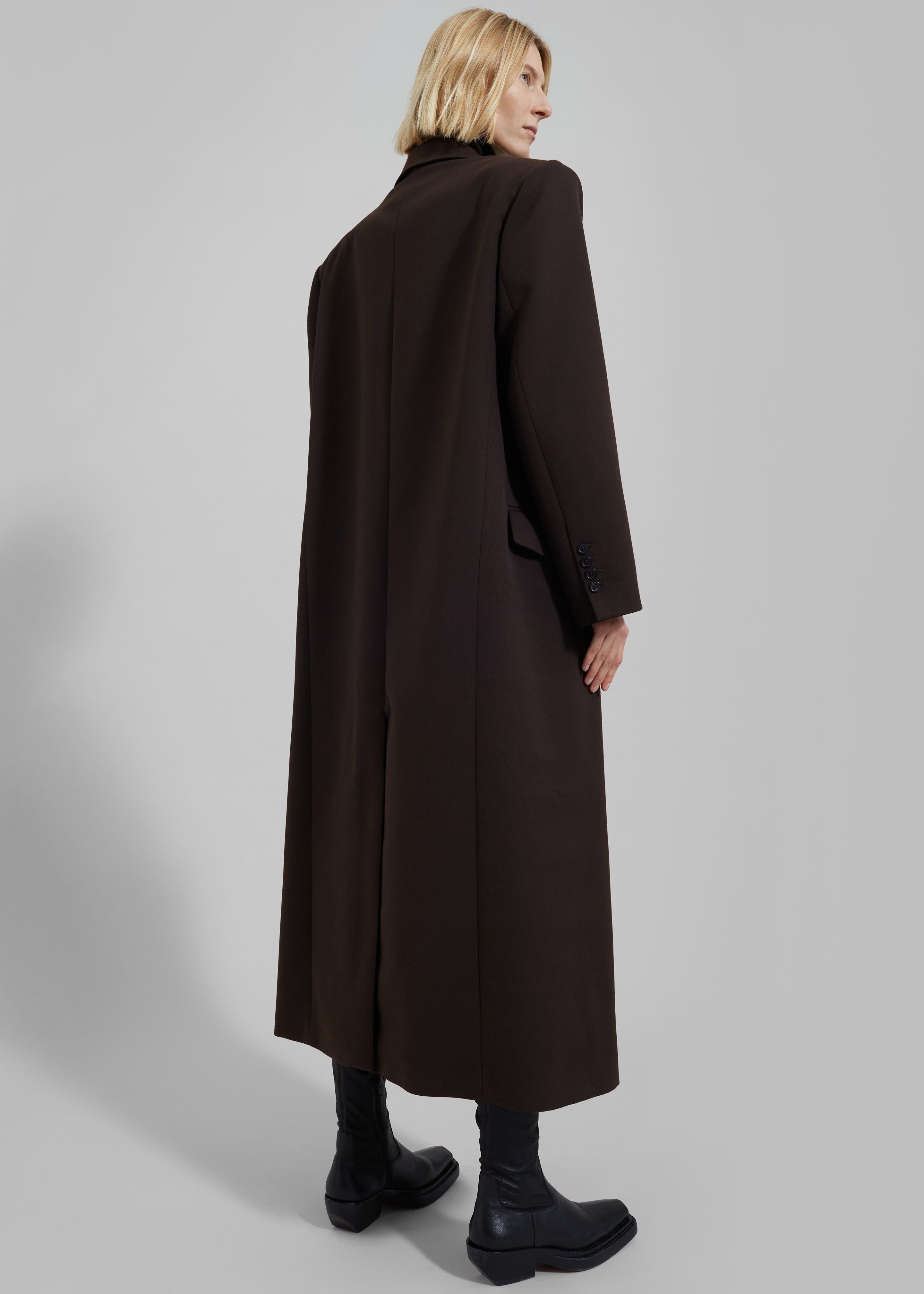 Jane Long Coat - Brown - 9