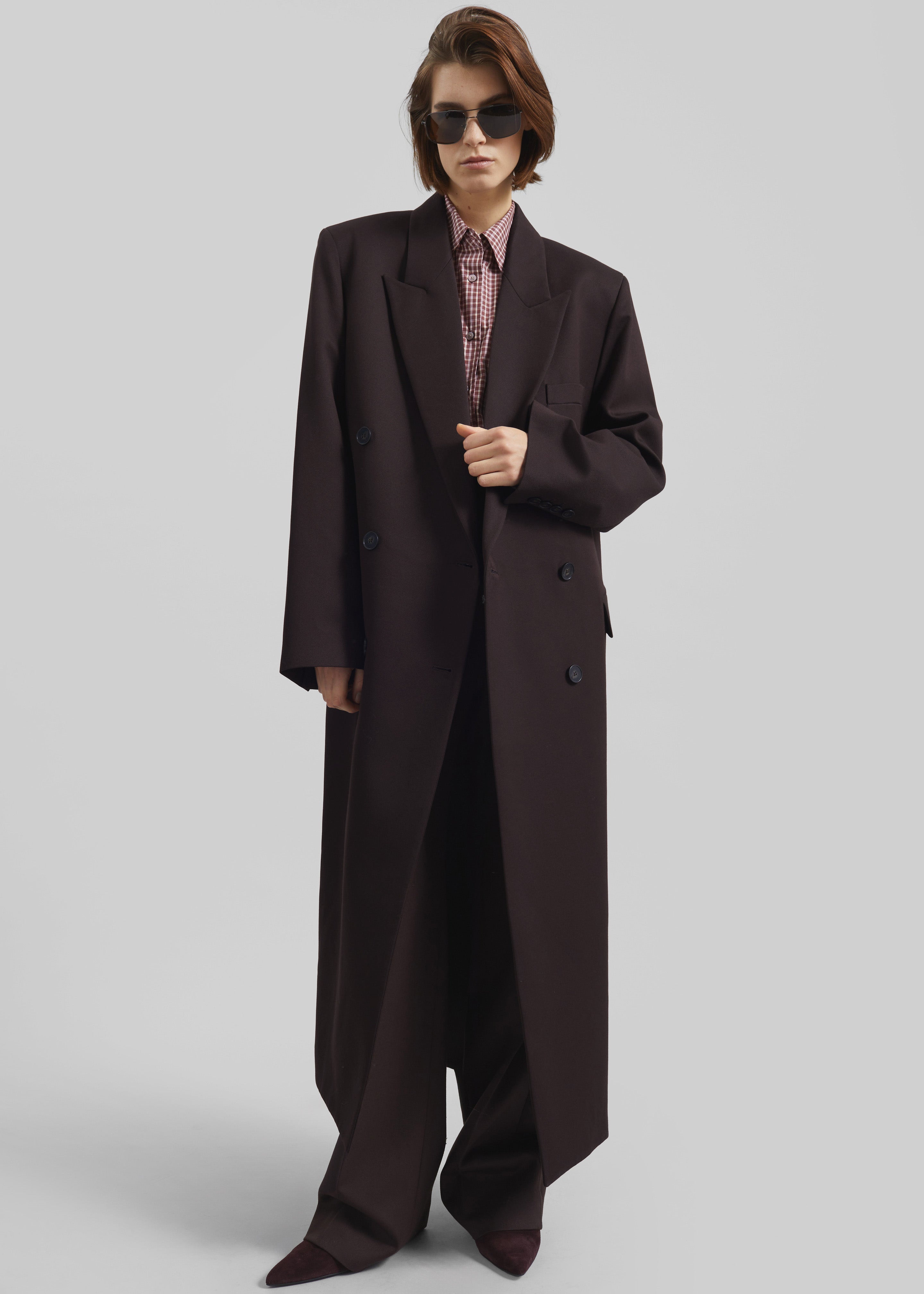 The Frankie Shop ザフランキーショップ / ロングコート Jane Long Coat - Brown – The Frankie Shop