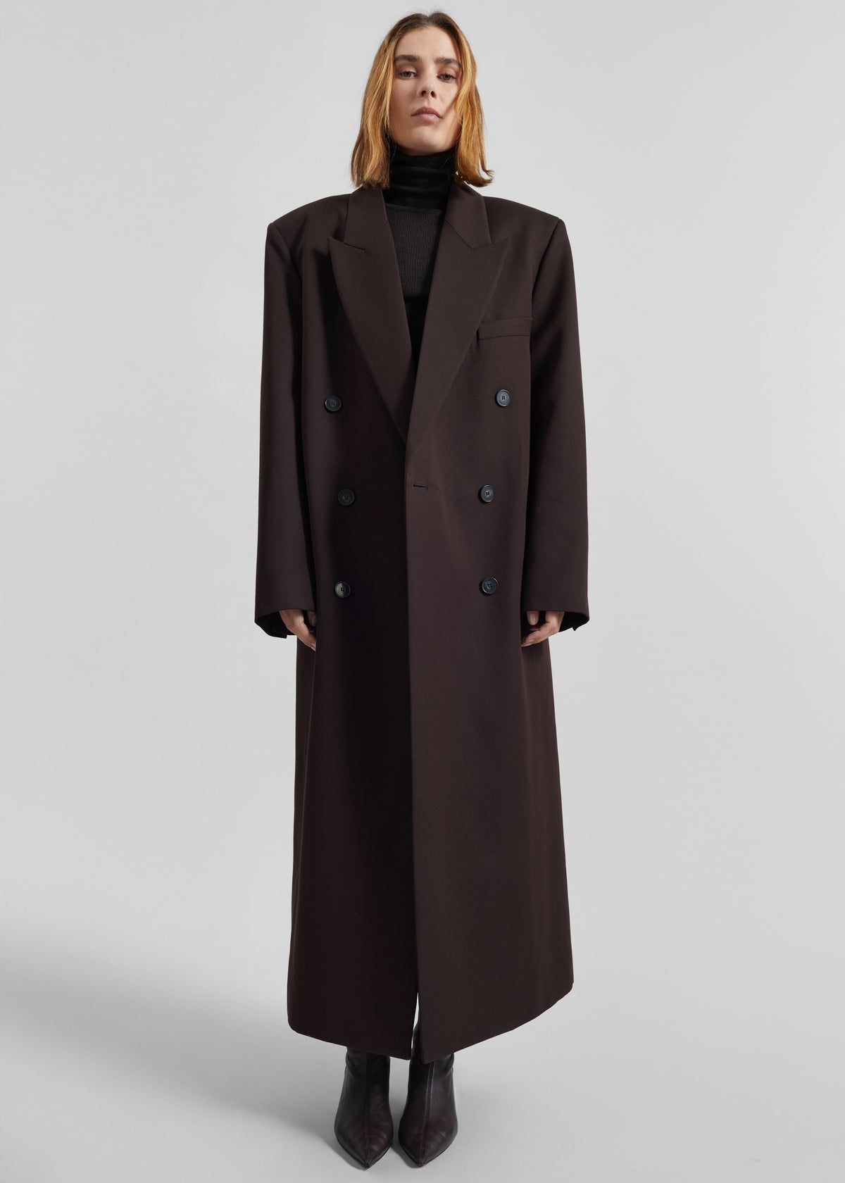 Jane Long Coat - Brown - 5