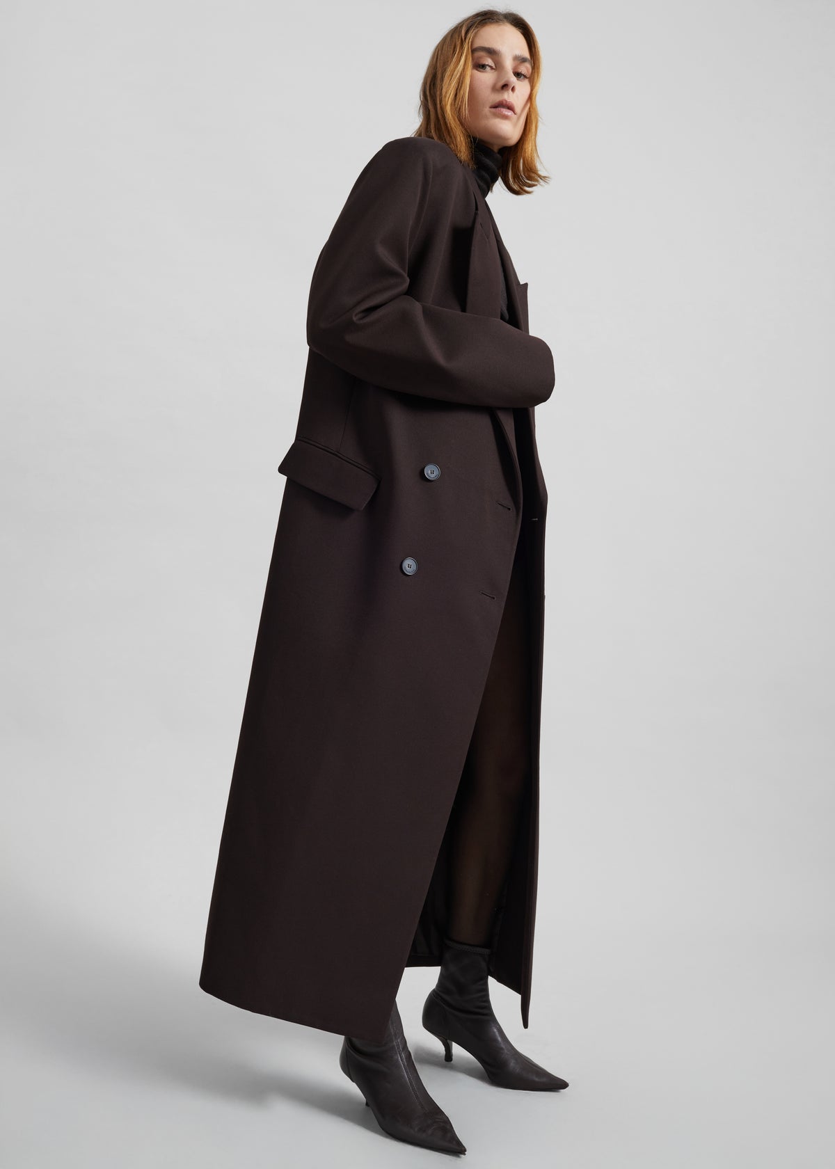 Jane Long Coat - Brown - 3