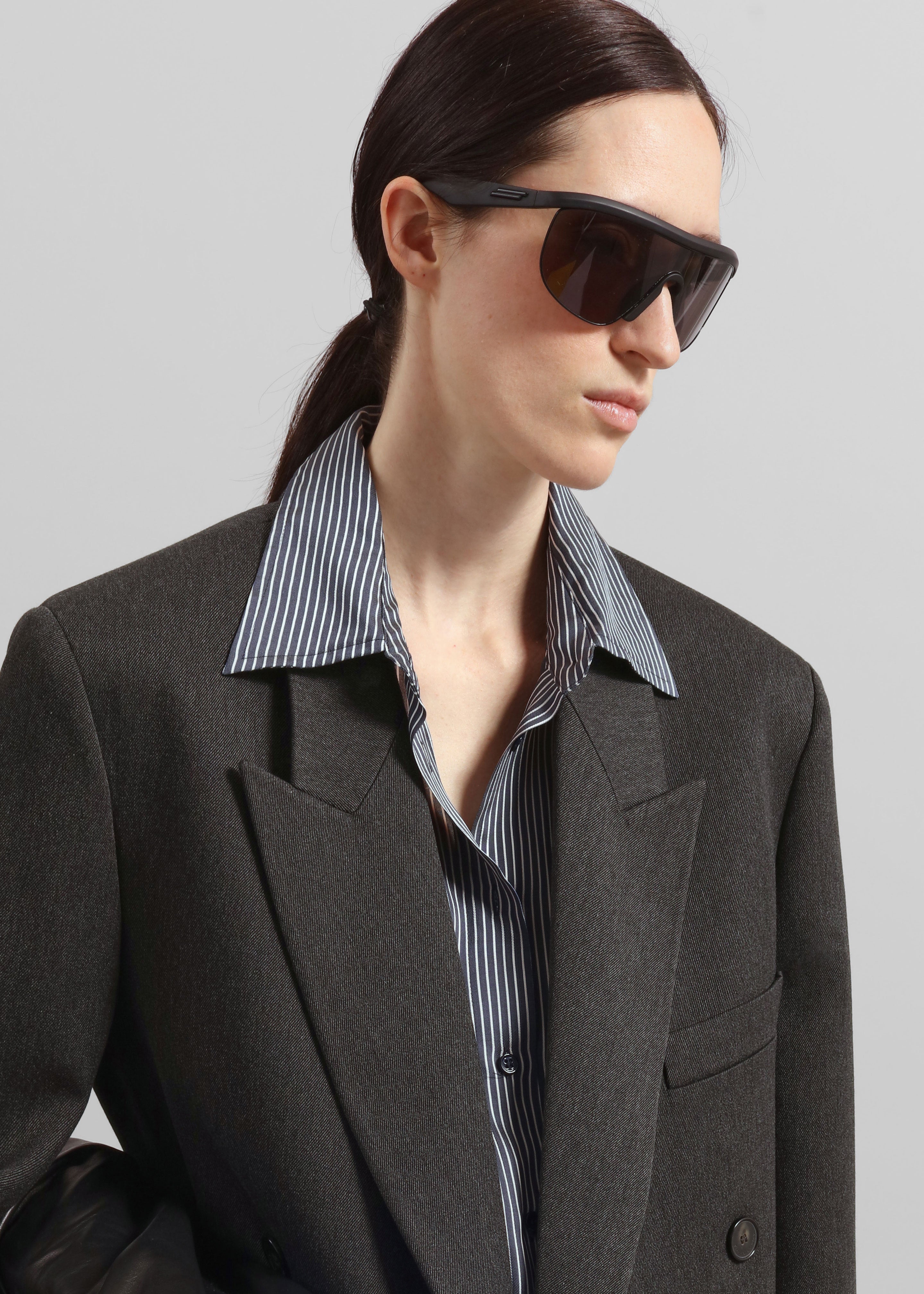 Jane Long Coat - Grey Melange - 5