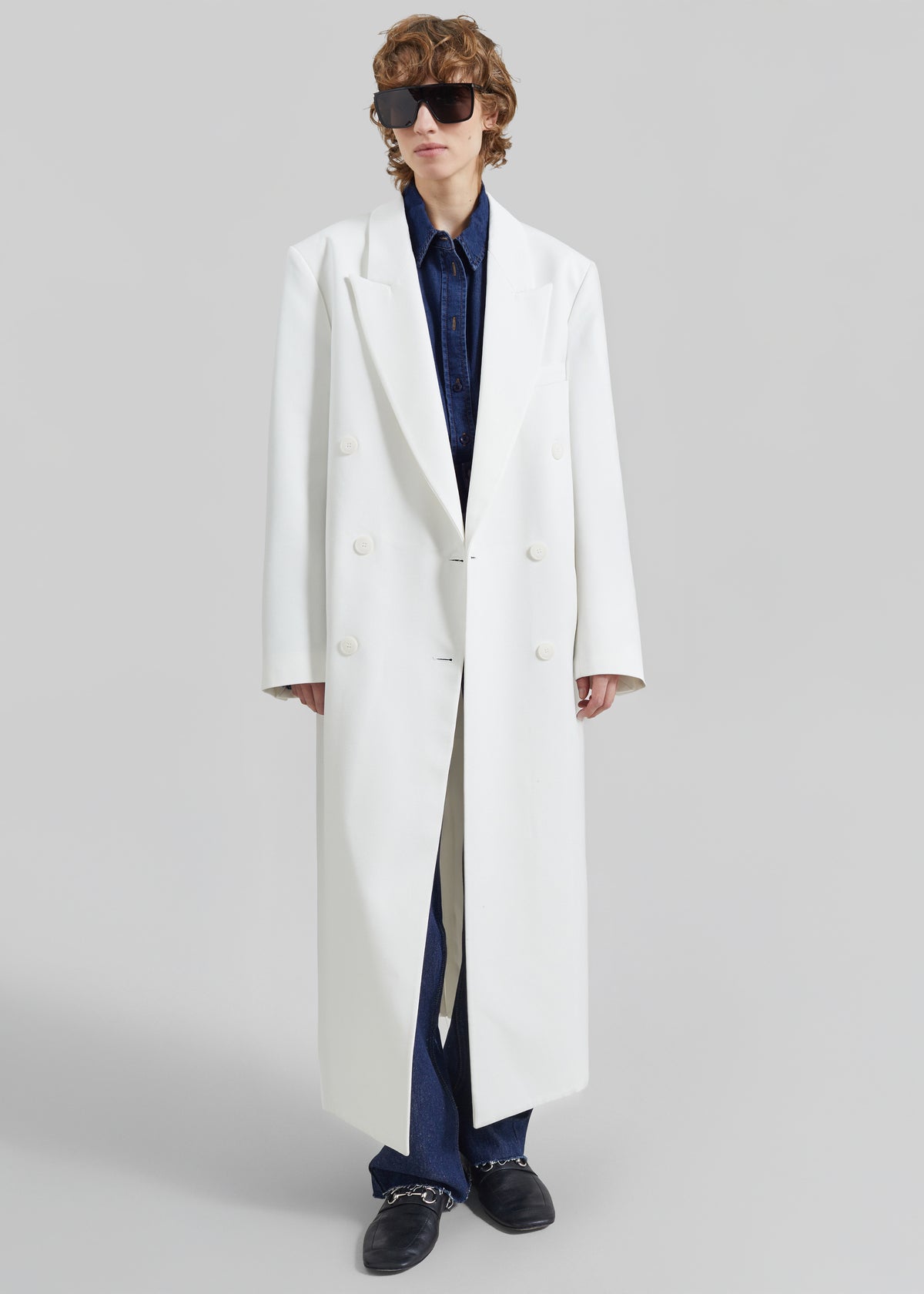 Jane Long Coat - White