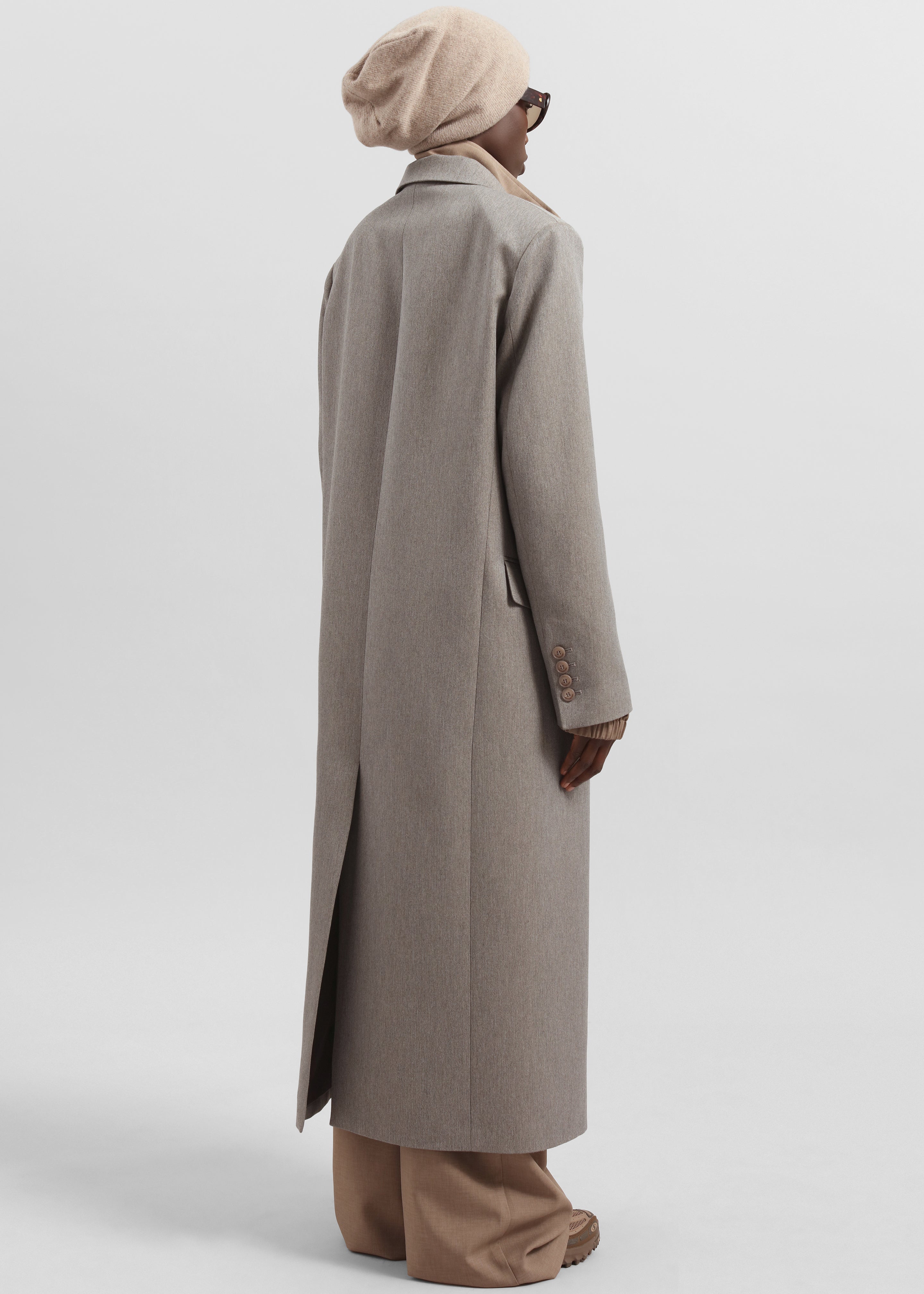 Jane Long Coat - Taupe Melange – The Frankie Shop