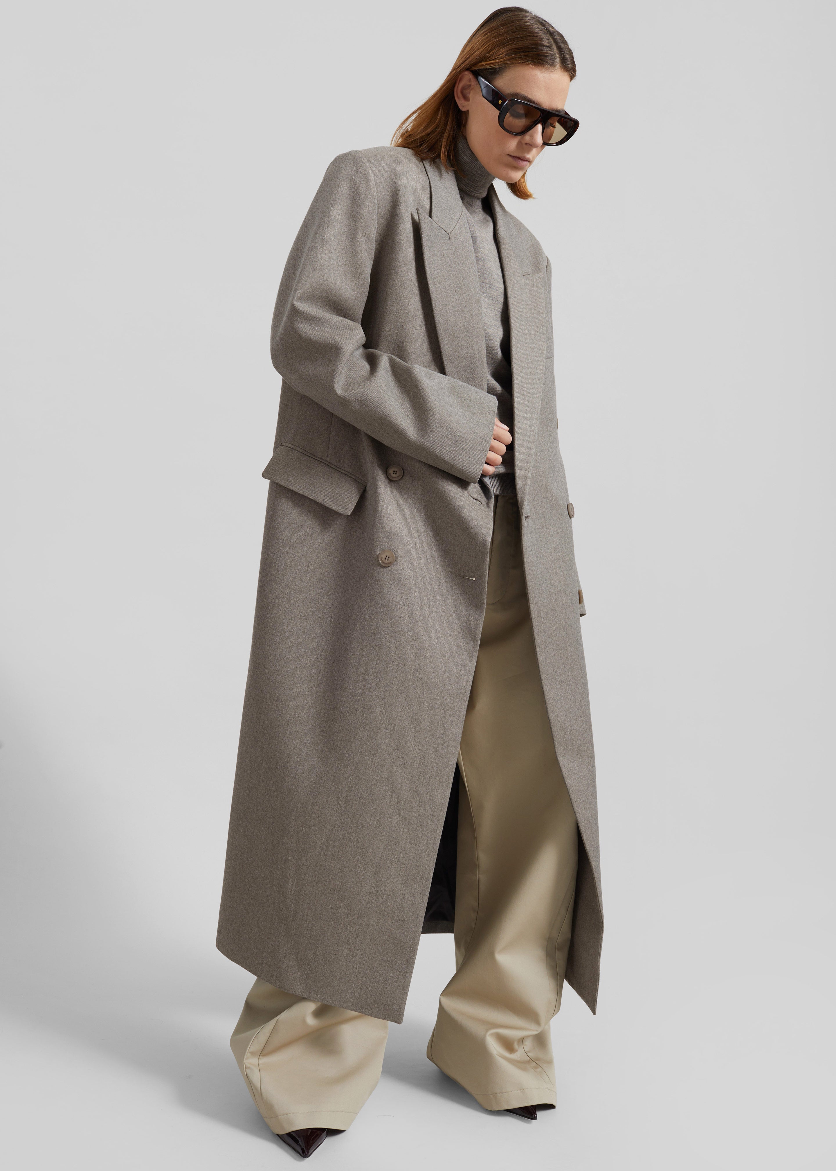 Jane Long Coat - Taupe Melange – The Frankie Shop
