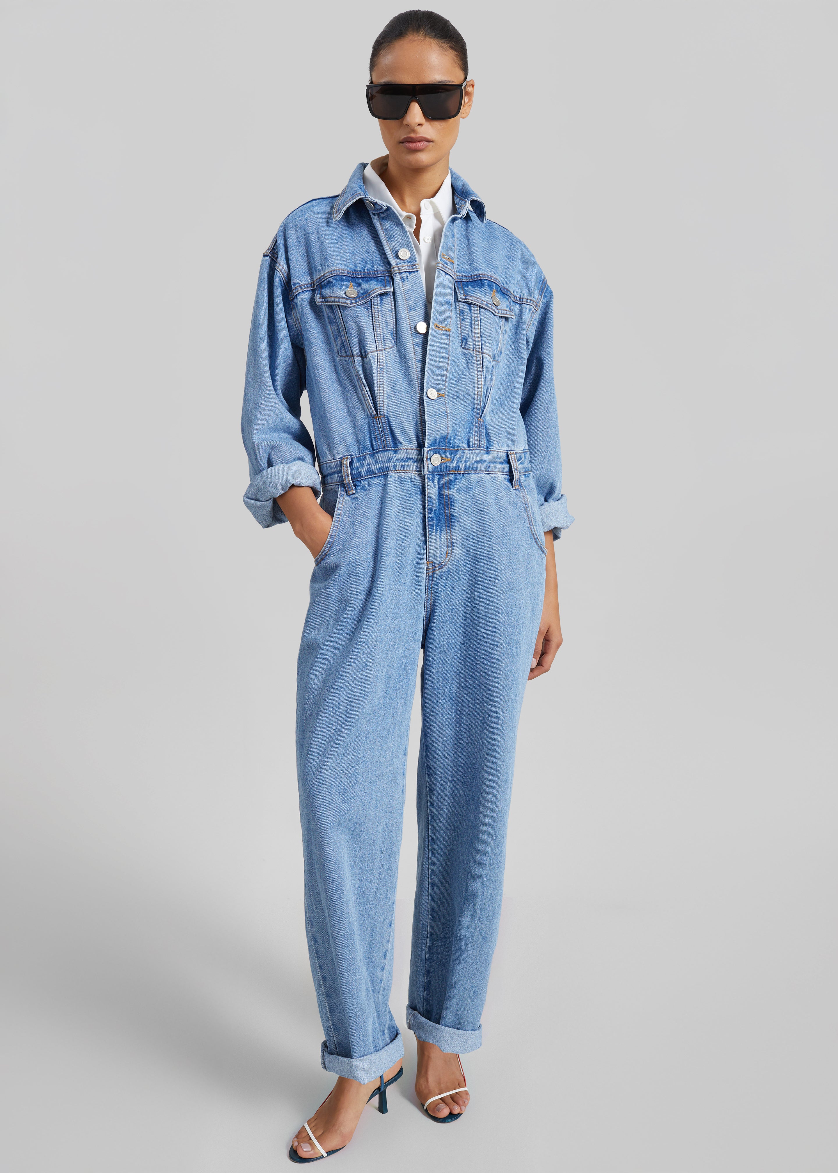 Jas Denim Jumpsuit - Dark Indigo - 1