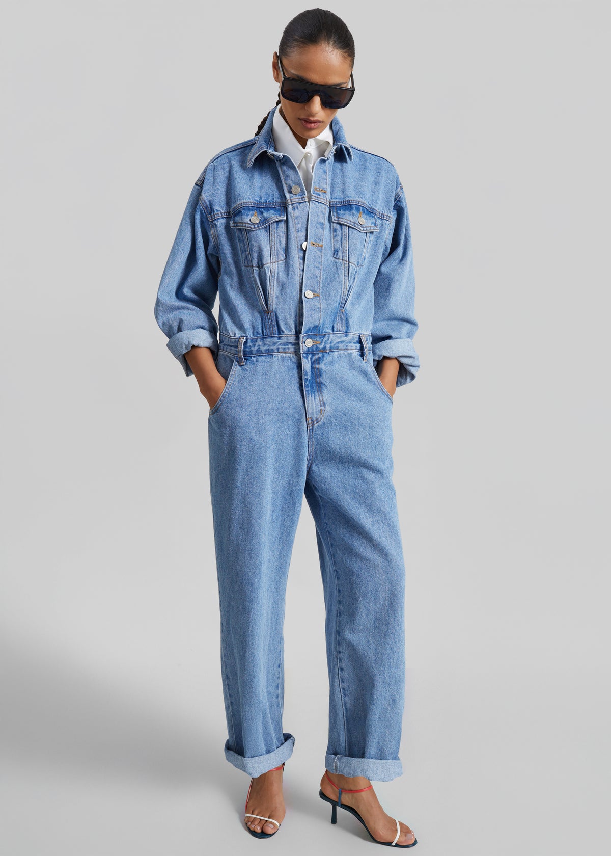 Jas Denim Jumpsuit - Dark Indigo - 3