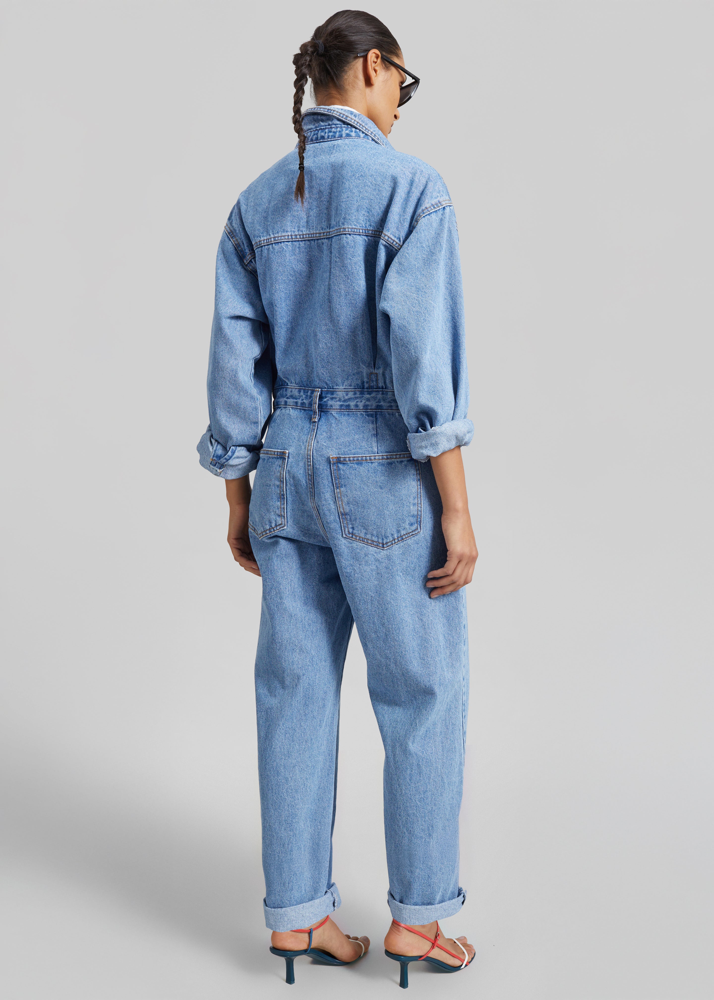 Jas Denim Jumpsuit - Dark Indigo – The Frankie Shop