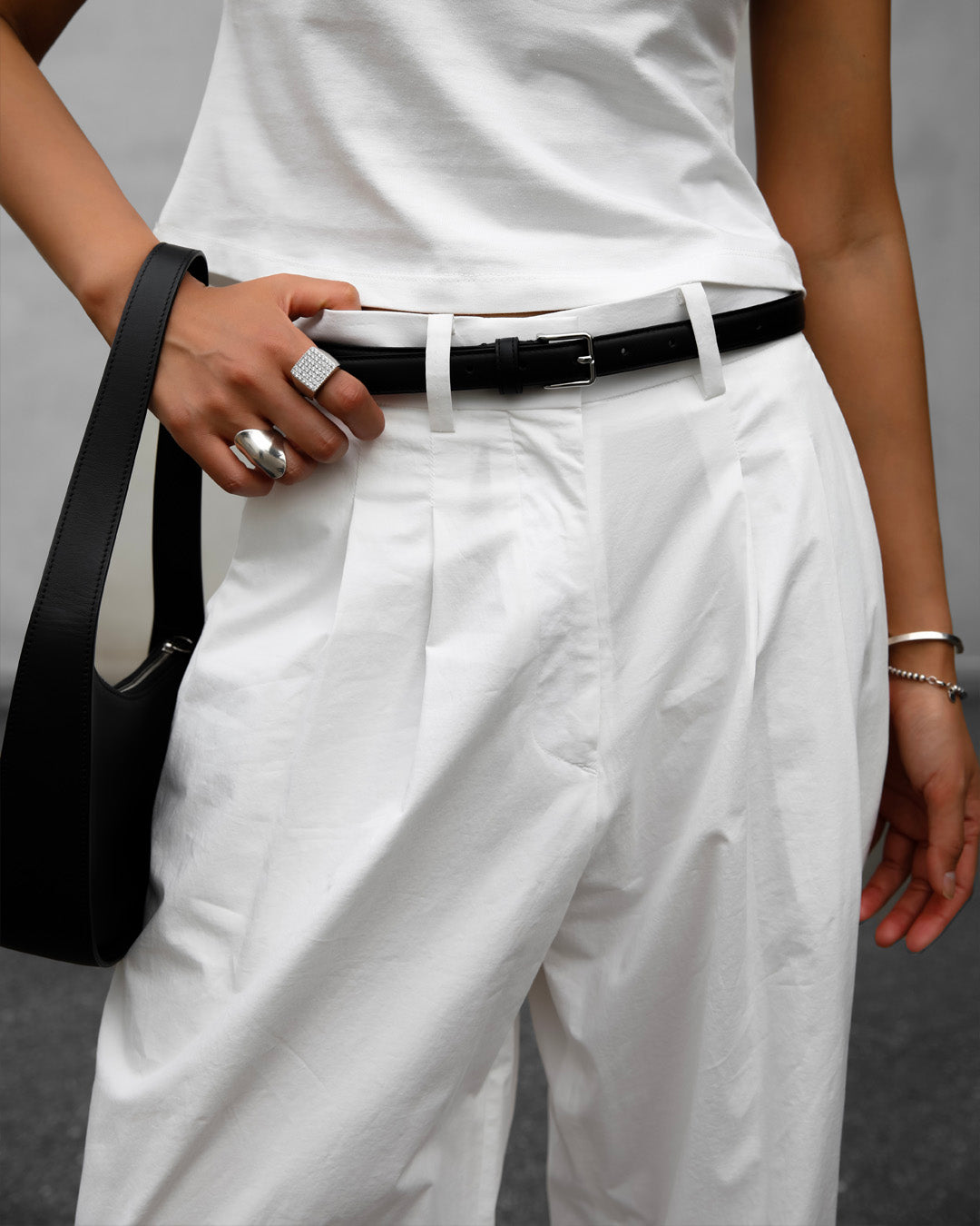 Jayden Wide Pants - White - 6