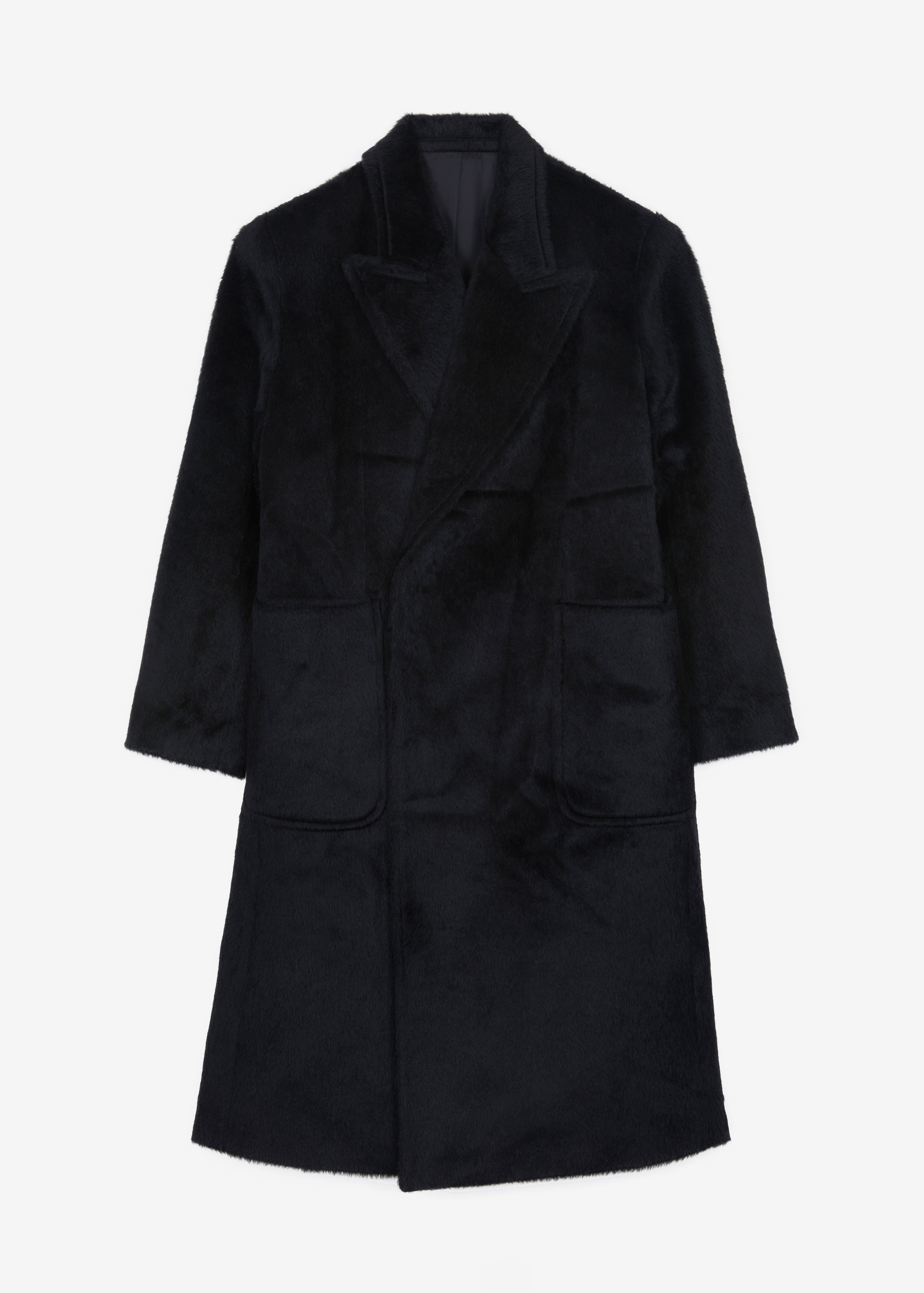 Jaylene Oversized Wool Coat - Black - 10