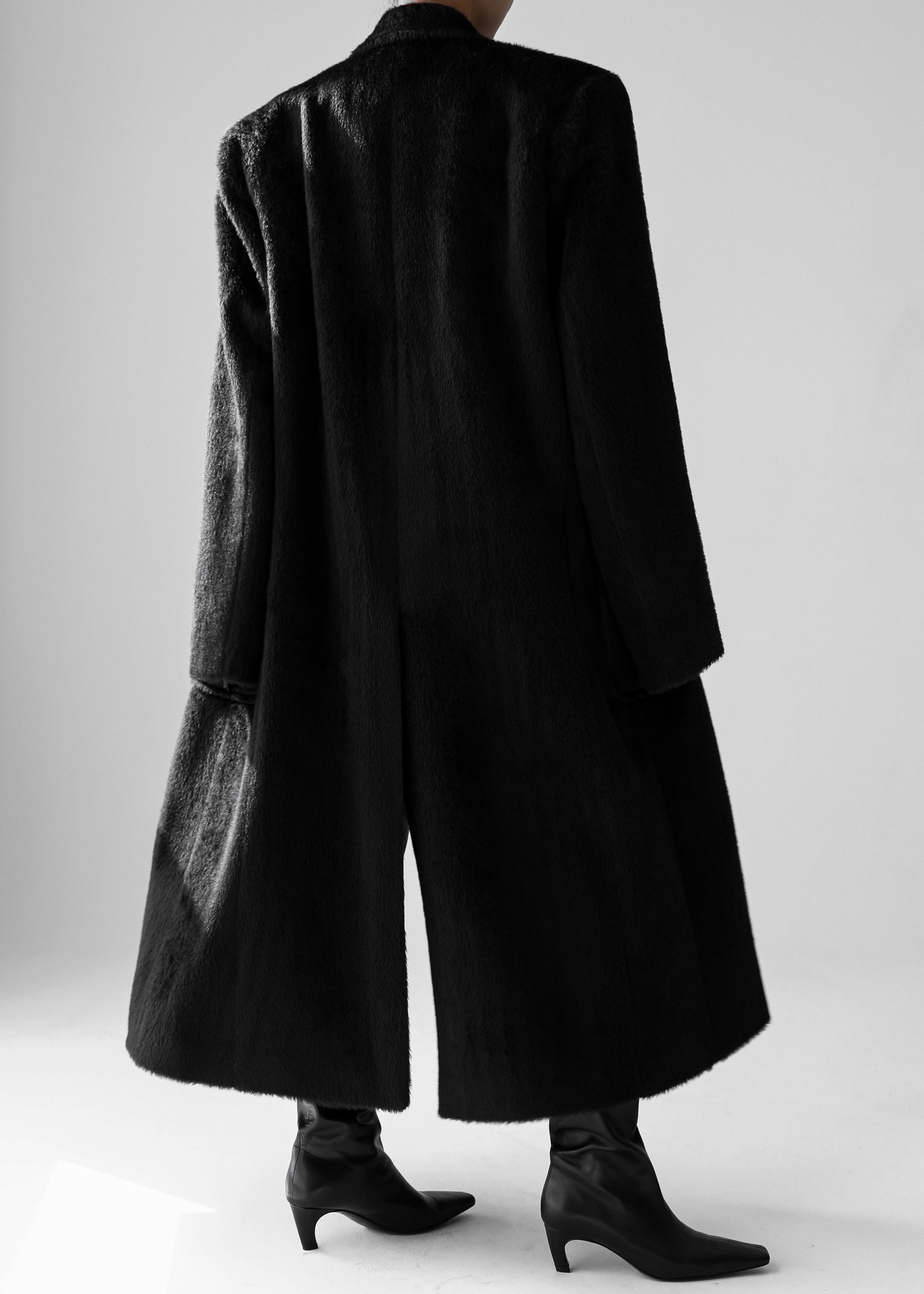 Jaylene Oversized Wool Coat - Black - 9