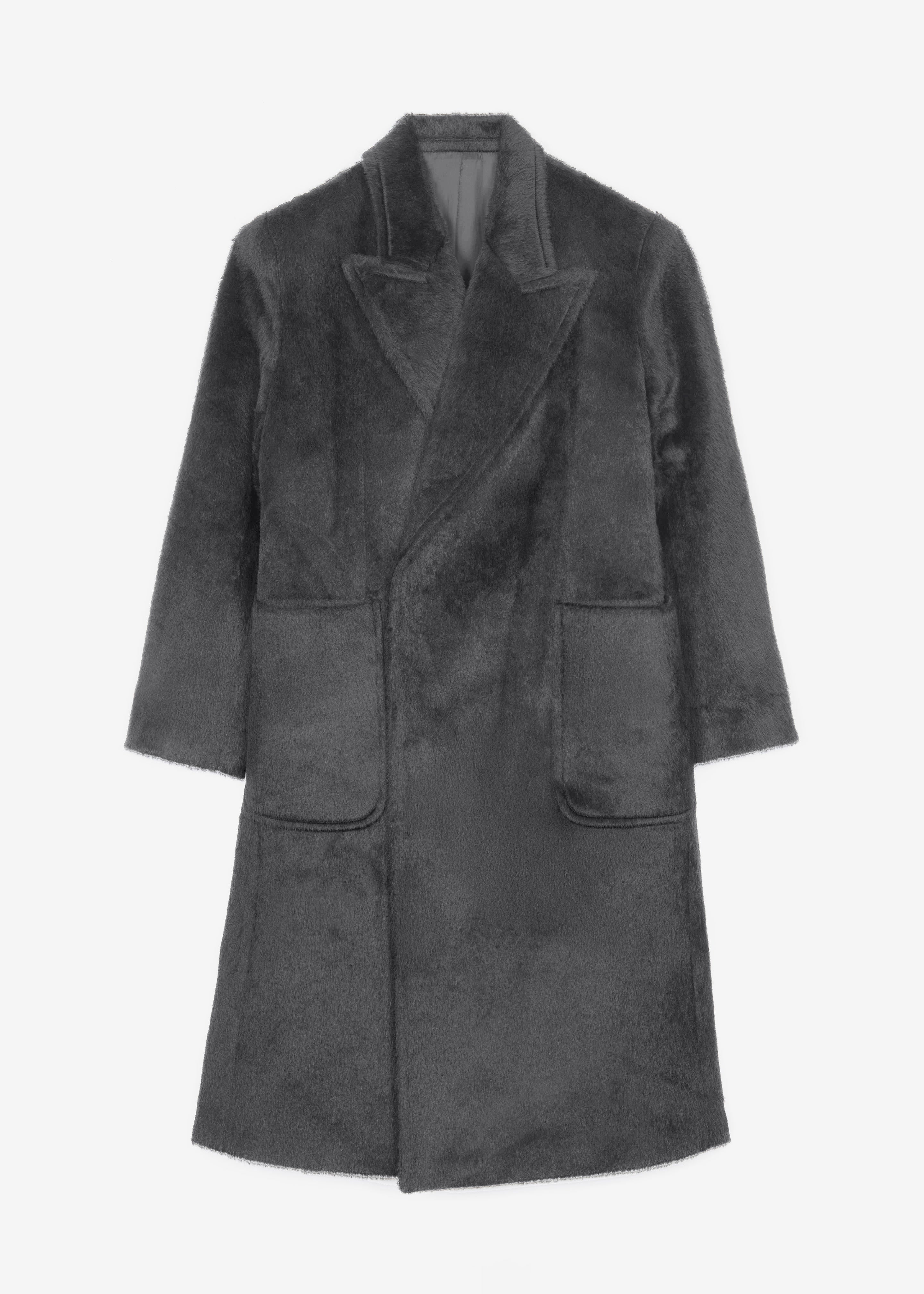 Jaylene Oversized Wool Coat - Grey - 13