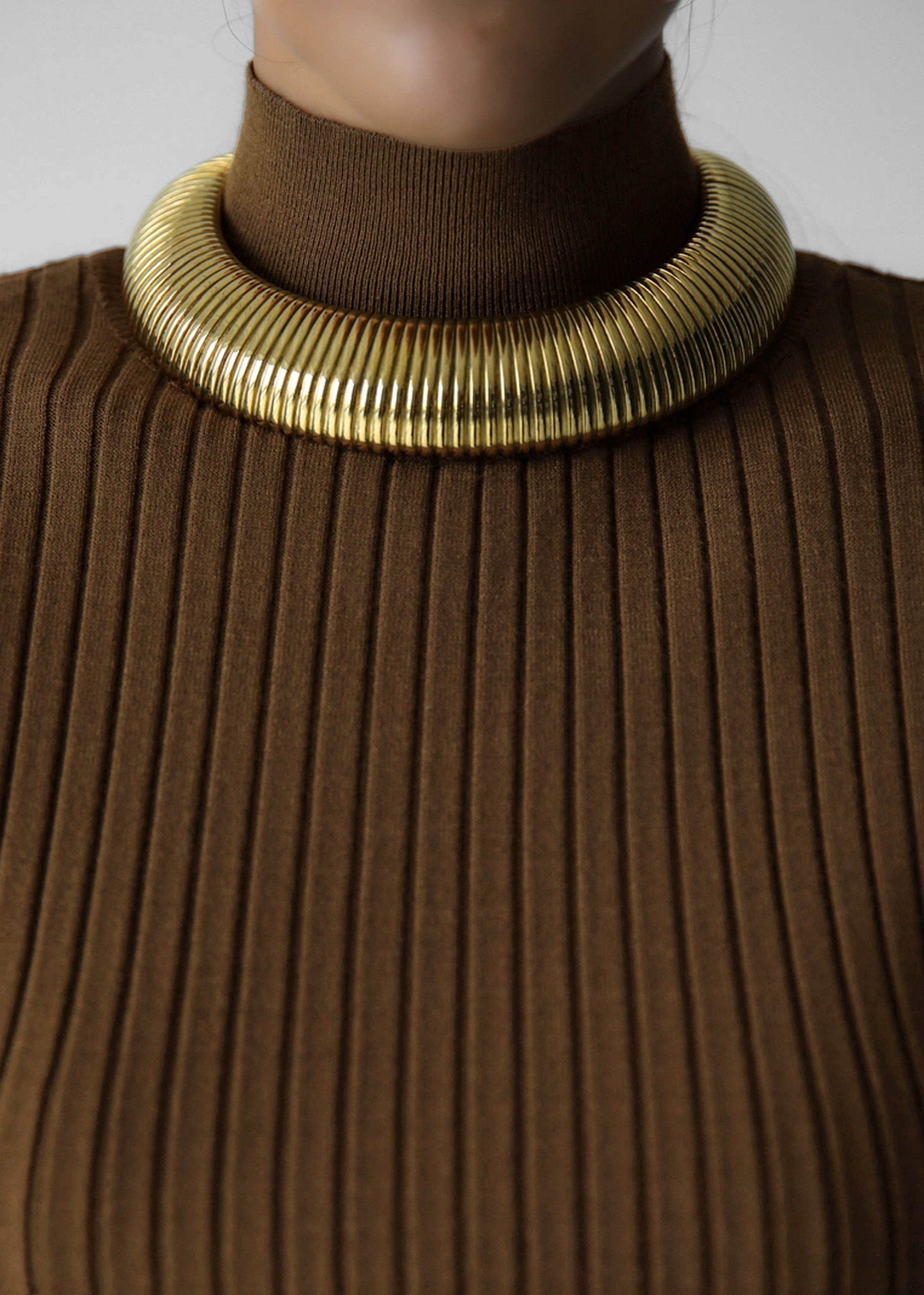 Jennis Turtleneck Top - Olive Brown - 3