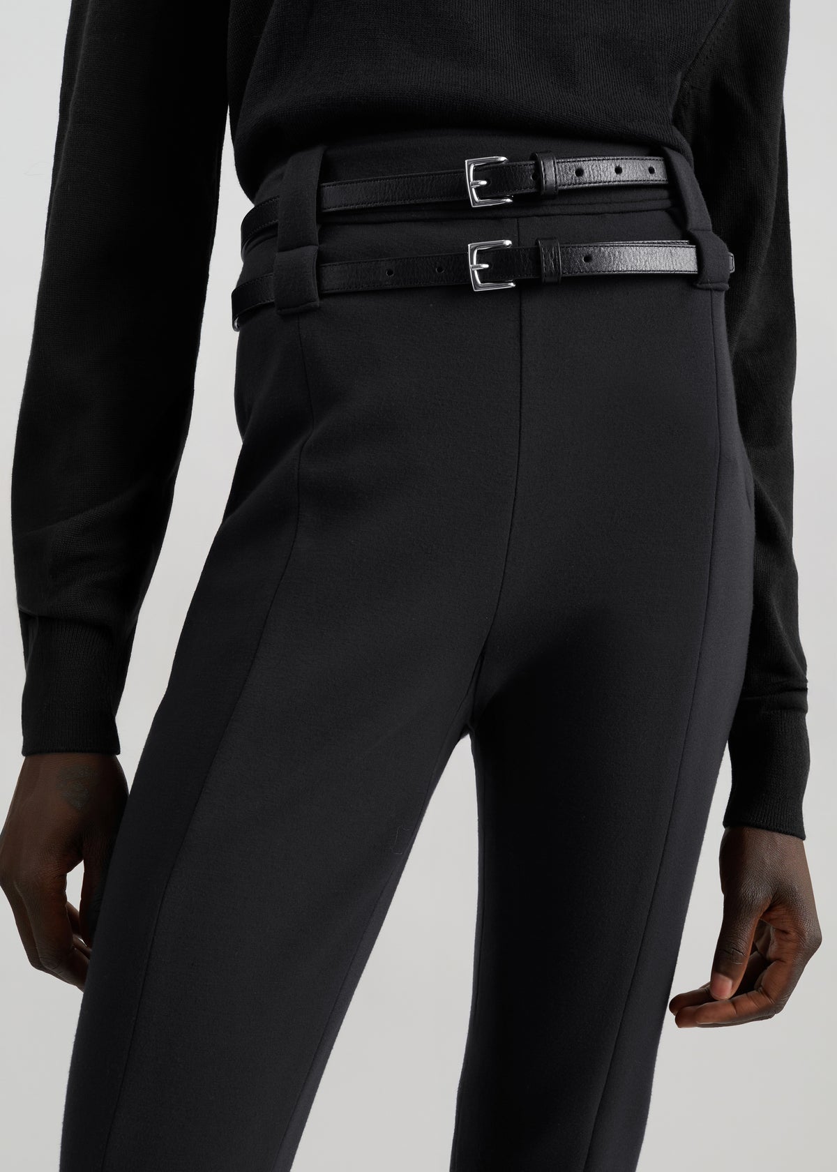 Jessie Leather Belt - Black - 7