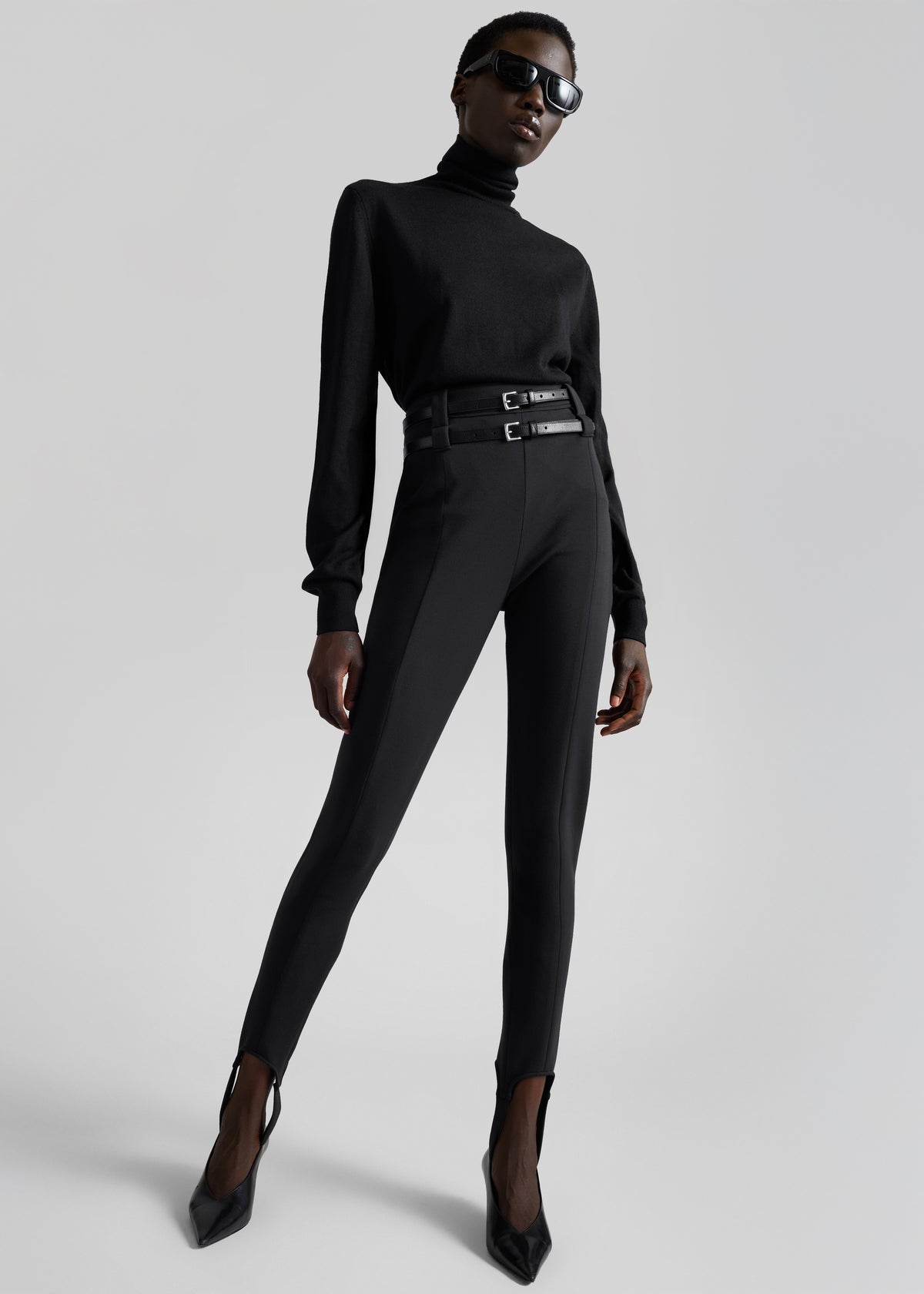 Jessie Leather Belt - Black - 9