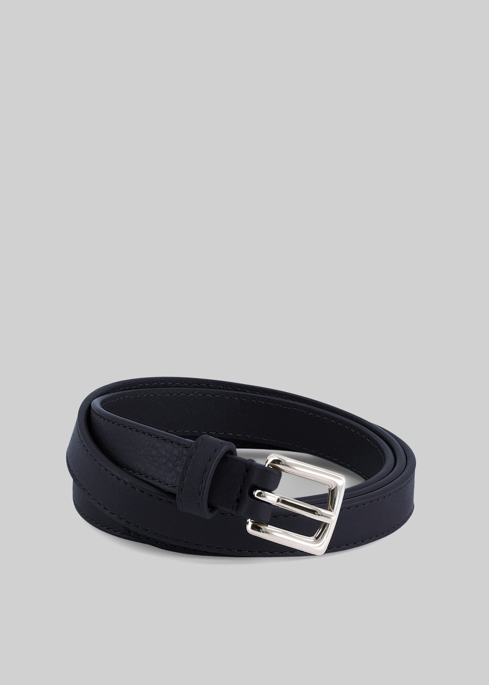 Jessie Leather Belt - Dark Navy - 1