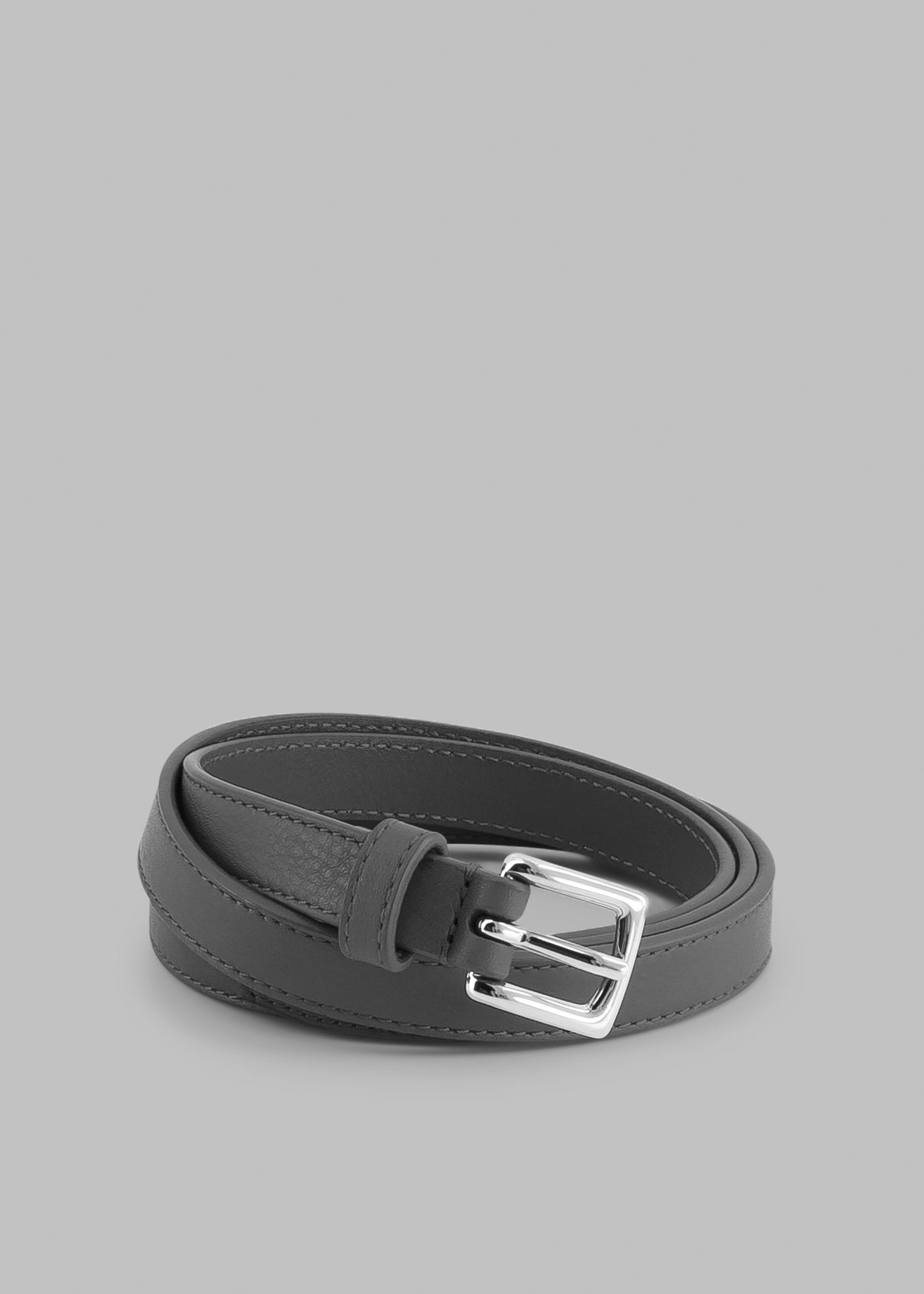 Jessie Leather Belt - Grey - 1