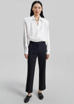 Jet Slim Tailored Trousers - Black/White Pinstripe