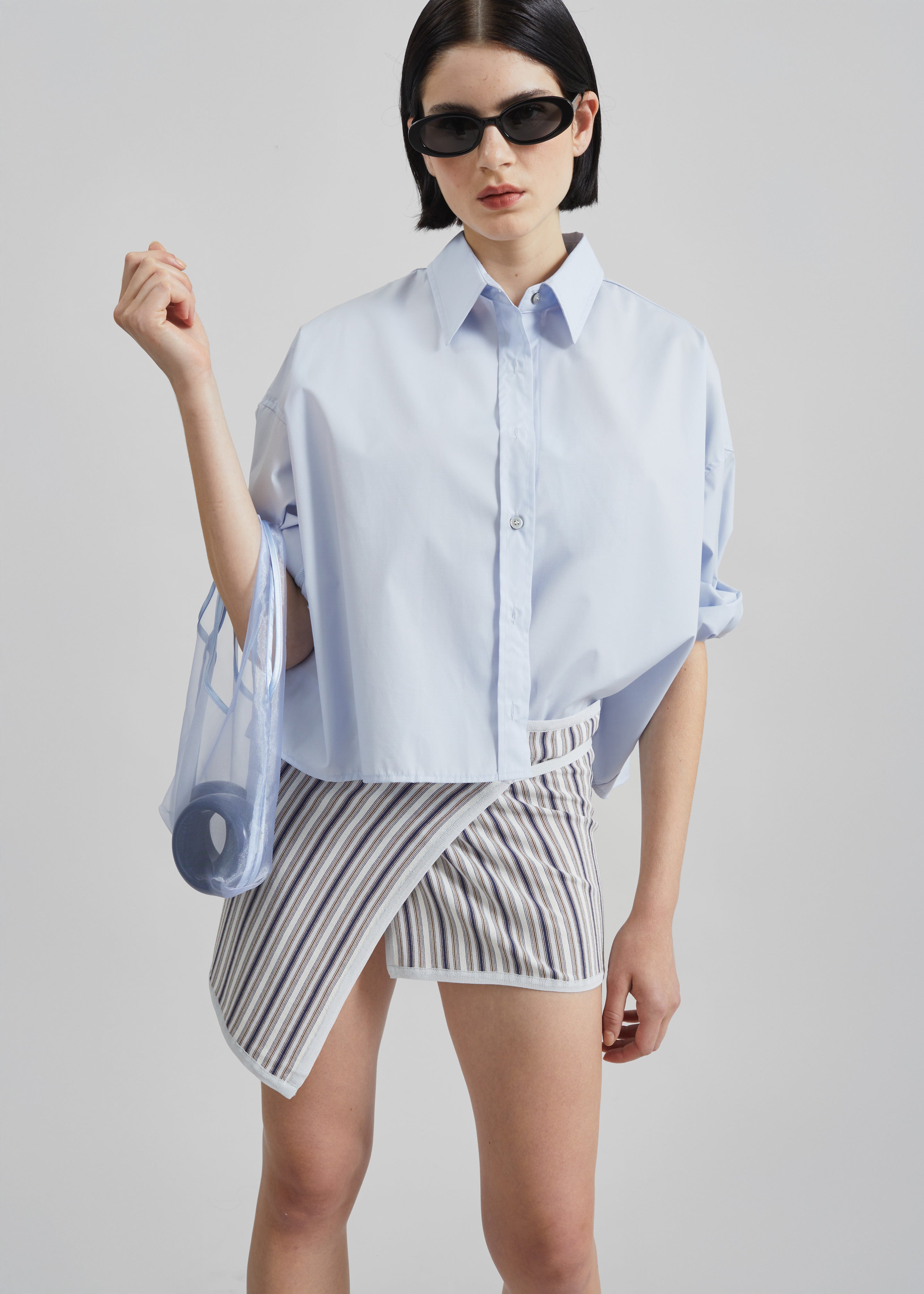 Jia Sheer Mini Tote Bag - Sky - 4