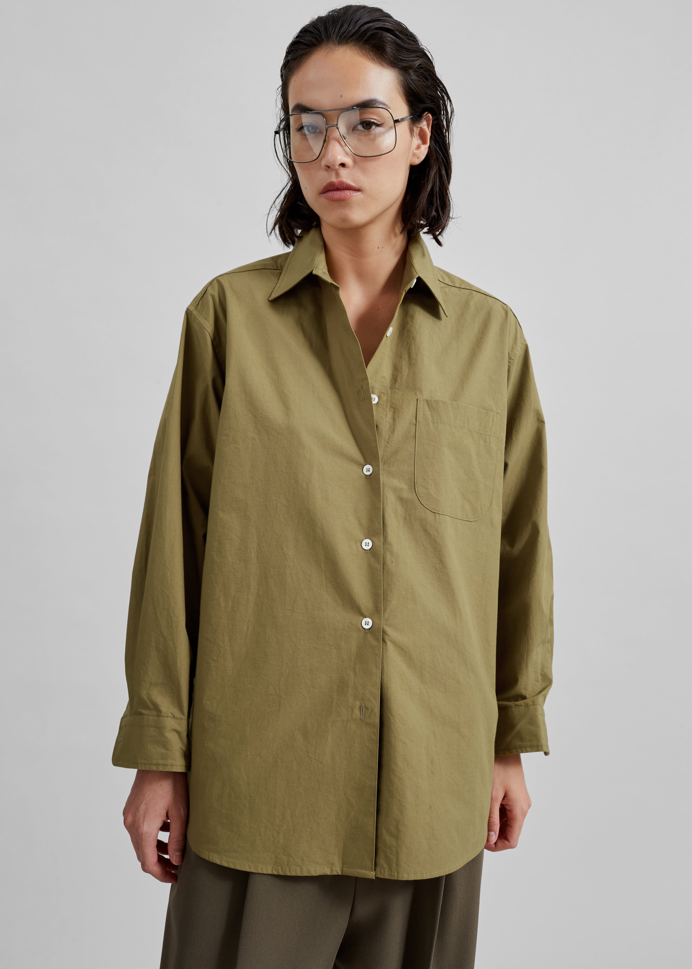 Jody Button Up Shirt - Khaki - 1