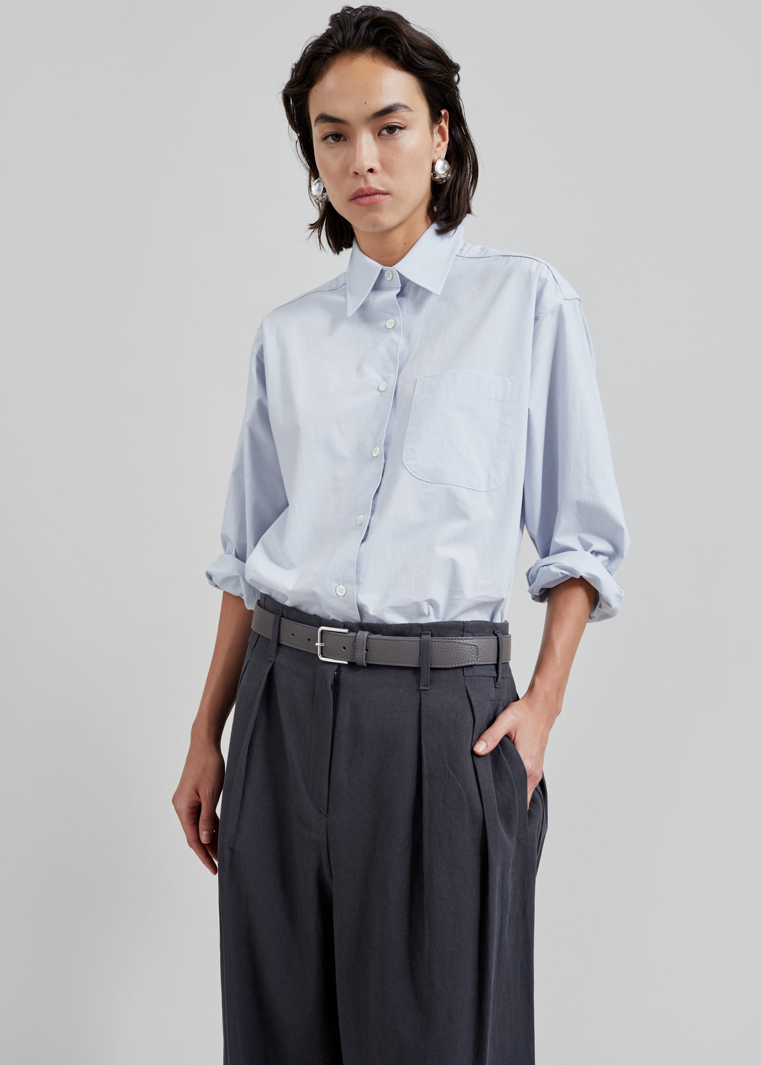 Jody Button Up Shirt - Light Blue - 11